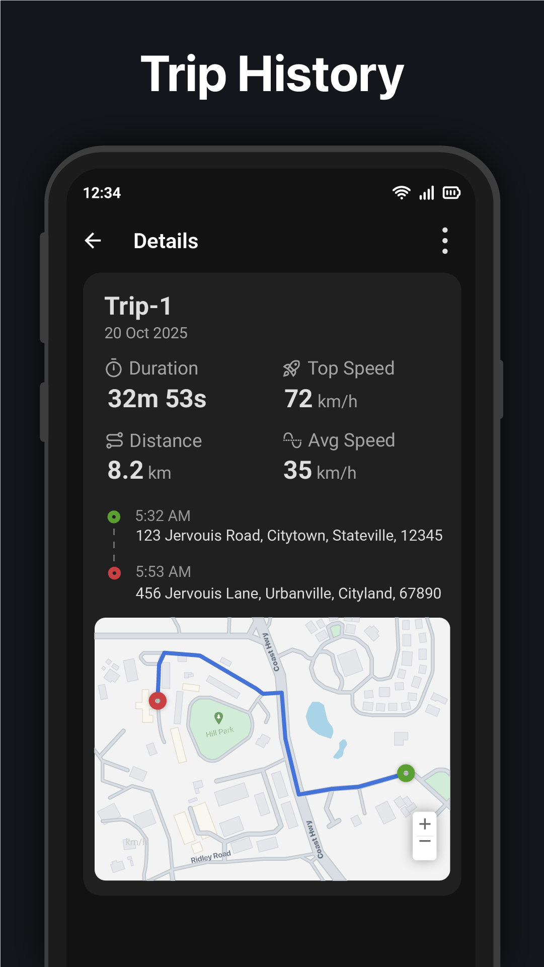 اسکرین شات 6 برنامه GPS Speedometer : Odometer HUD