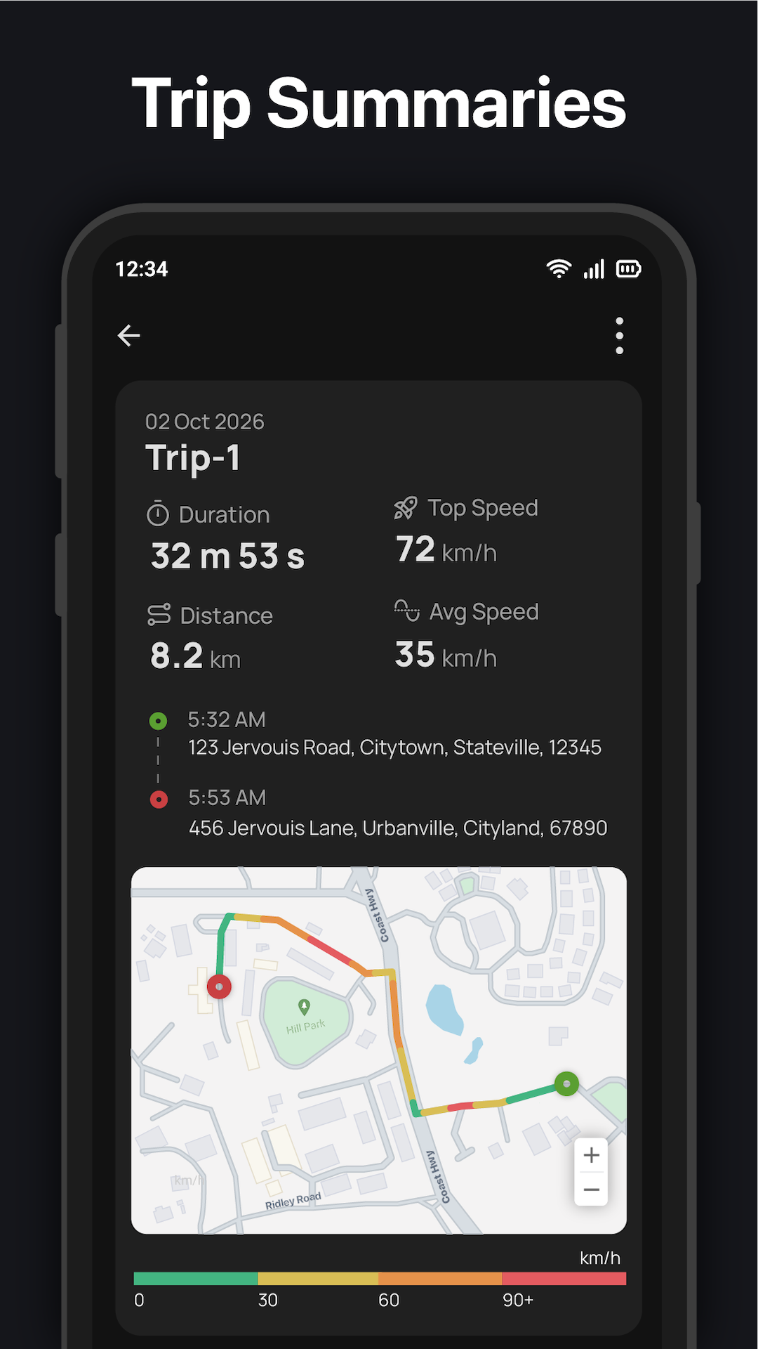 اسکرین شات 4 برنامه GPS Speedometer : Odometer HUD