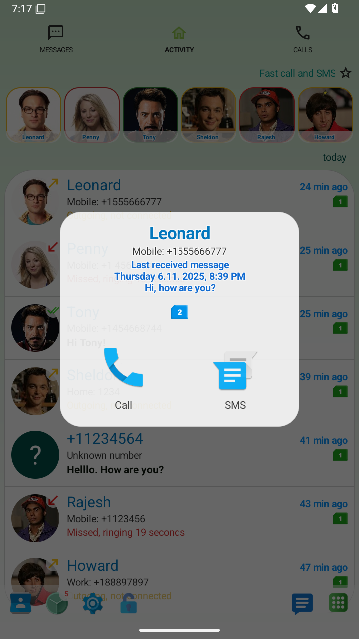 اسکرین شات 6 برنامه Smart Notify - Dialer & SMS