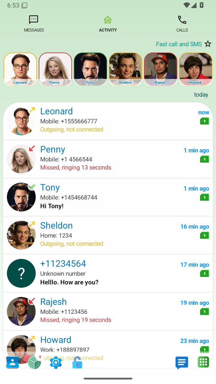 اسکرین شات 1 برنامه Smart Notify - Dialer & SMS