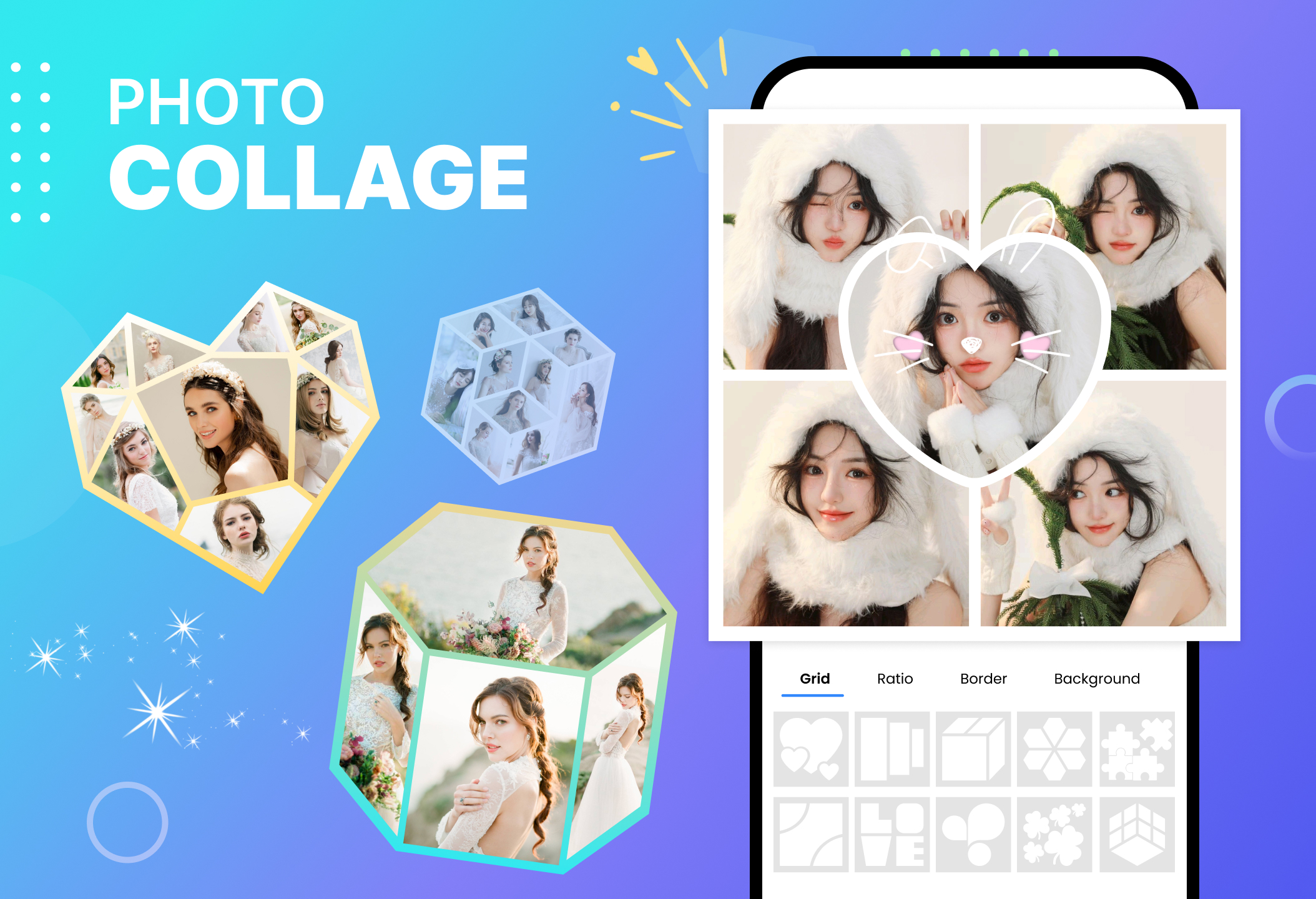 اسکرین شات 1 برنامه Photo Collage Maker & Frame