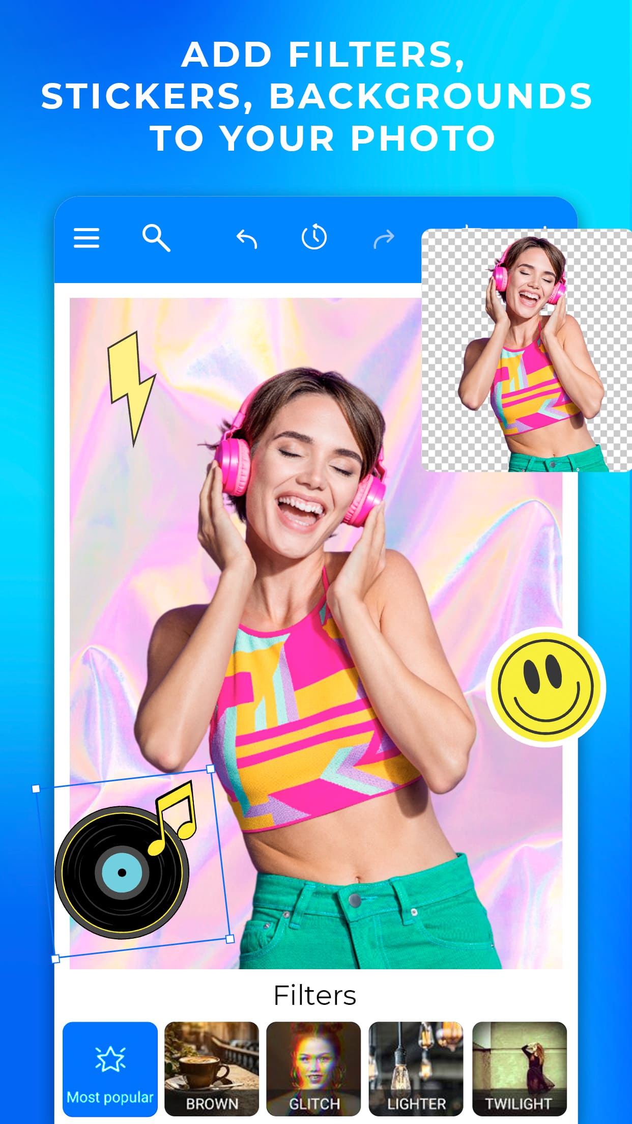 اسکرین شات 2 برنامه Photo Studio: AI photo editor!