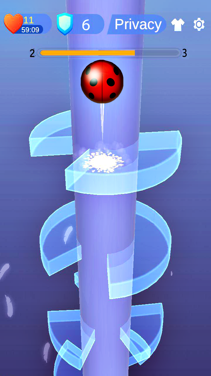 اسکرین شات 1 بازی Tower Ladybug Ball Jump