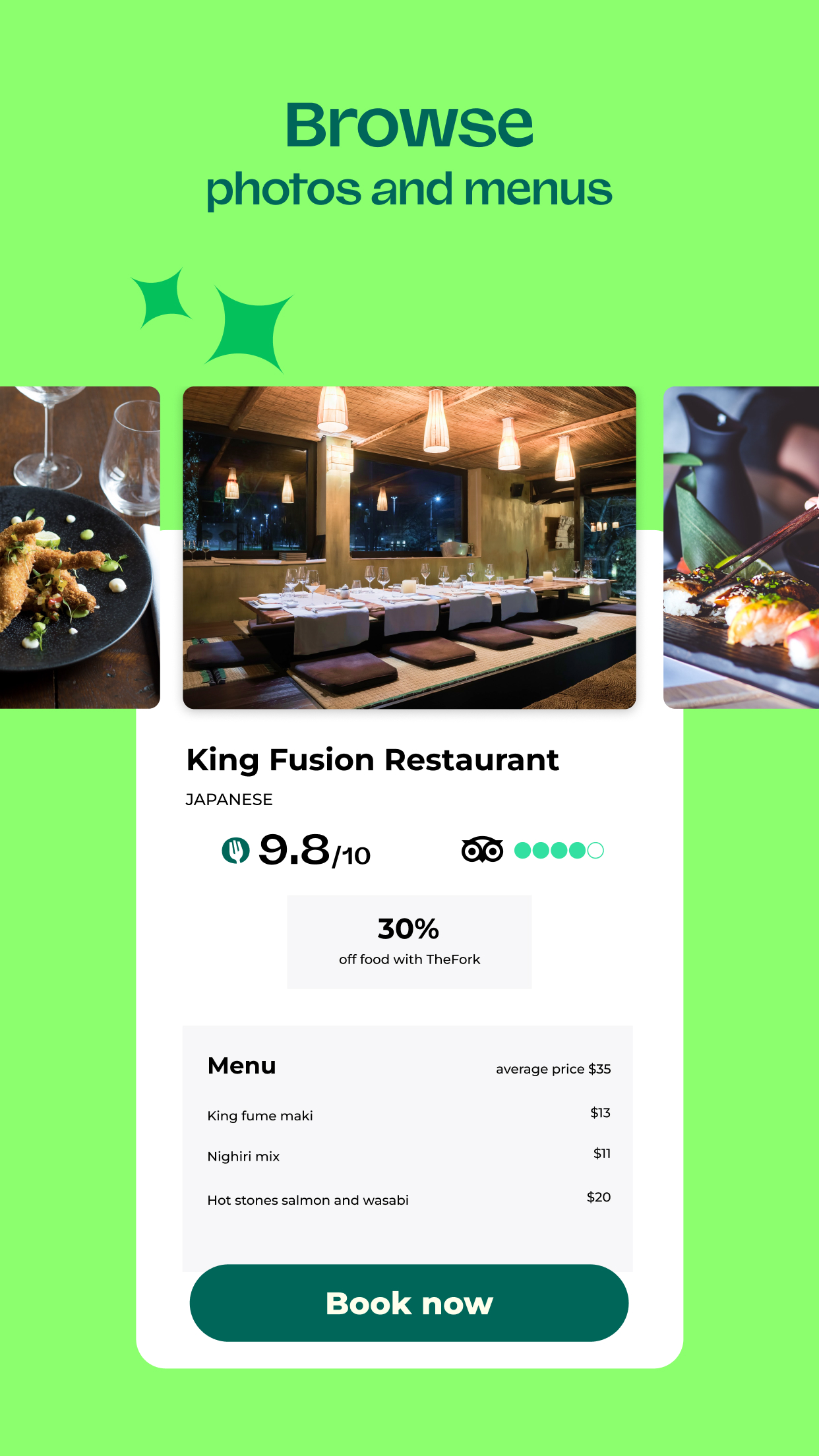اسکرین شات 5 برنامه TheFork - Restaurant bookings