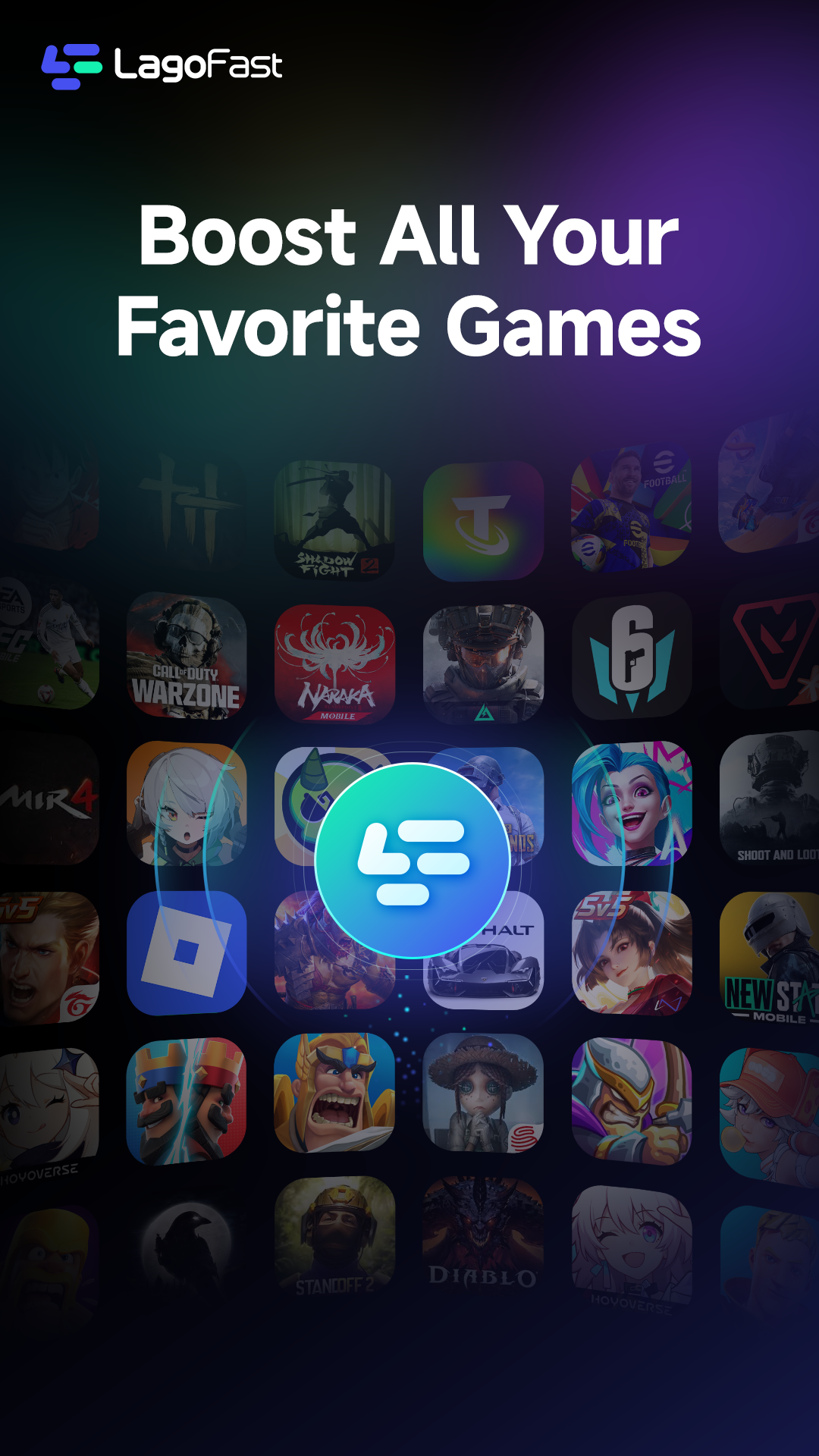 اسکرین شات 4 برنامه LagoFast Game Booster: Low Lag