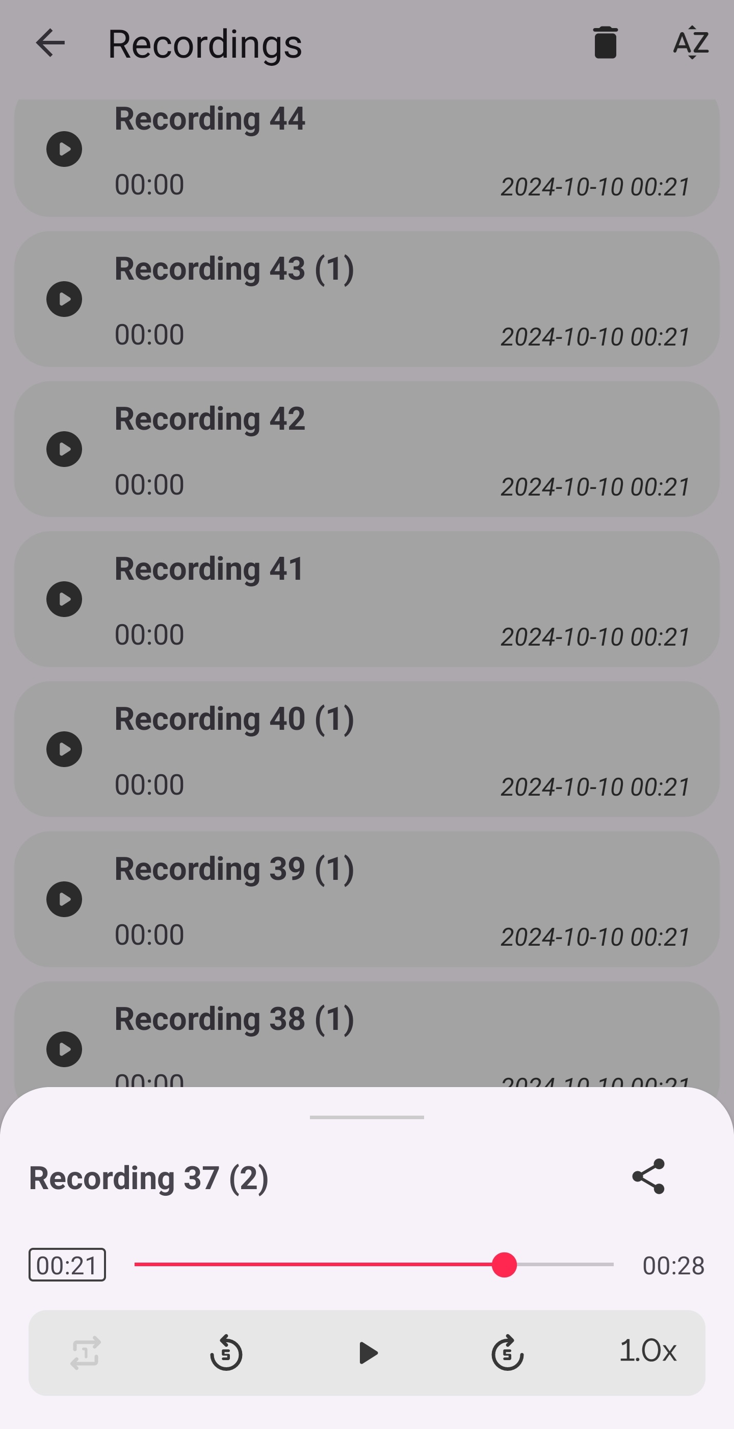 اسکرین شات 2 برنامه VIBE: Voice Recorder