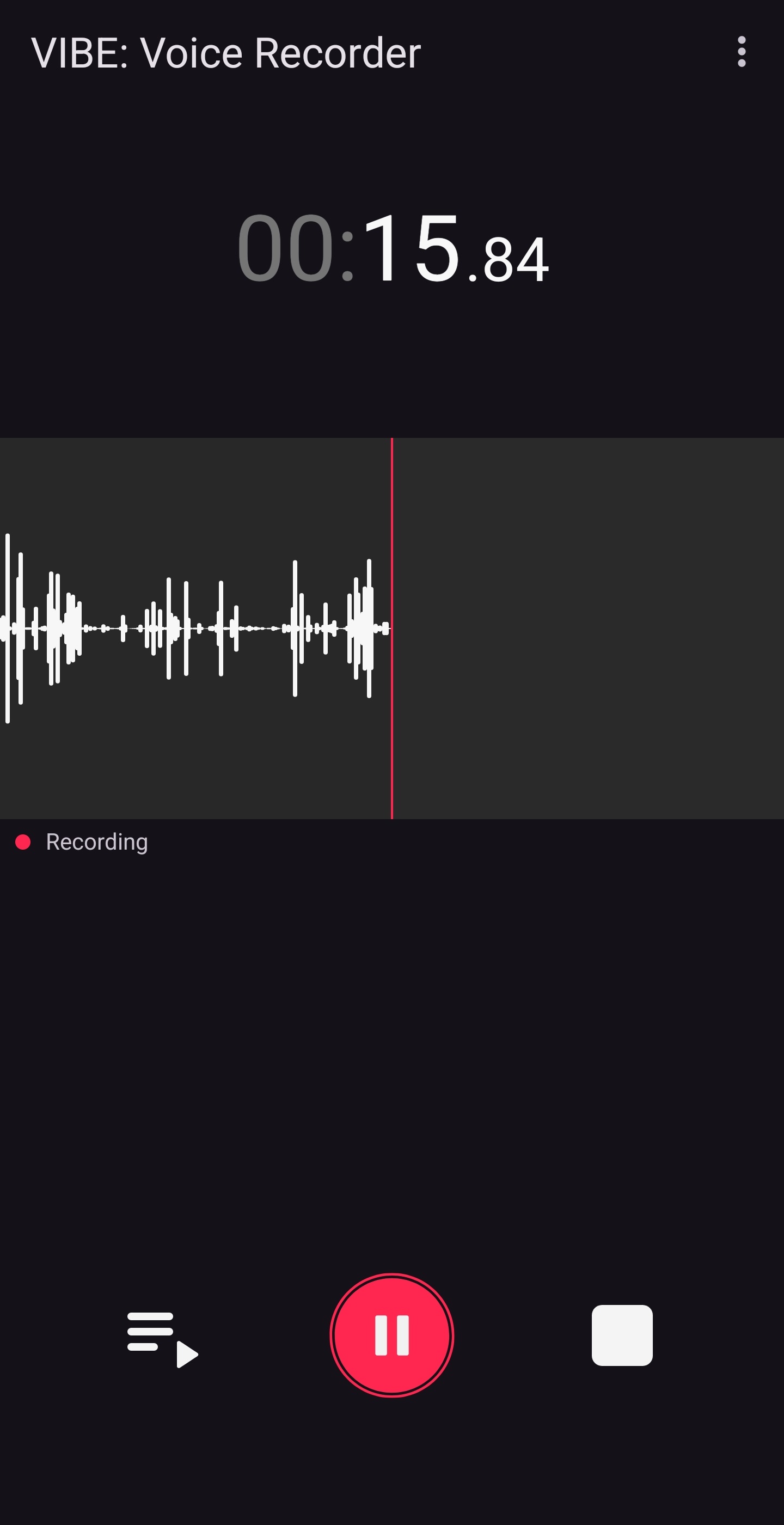 اسکرین شات 4 برنامه VIBE: Voice Recorder