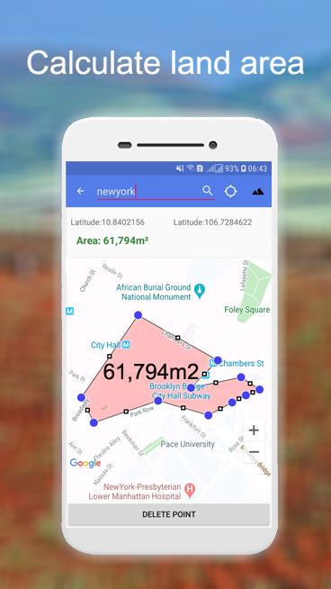 اسکرین شات 1 برنامه Distance And Area Measurement