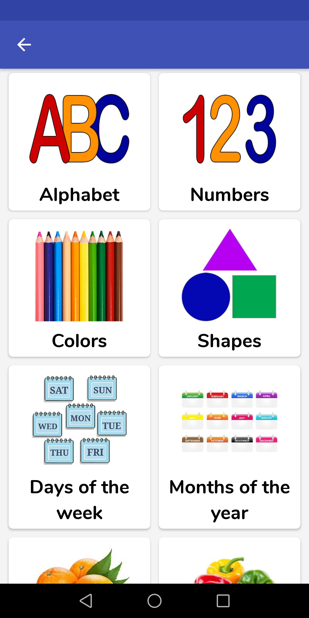 اسکرین شات 1 برنامه English For Kids