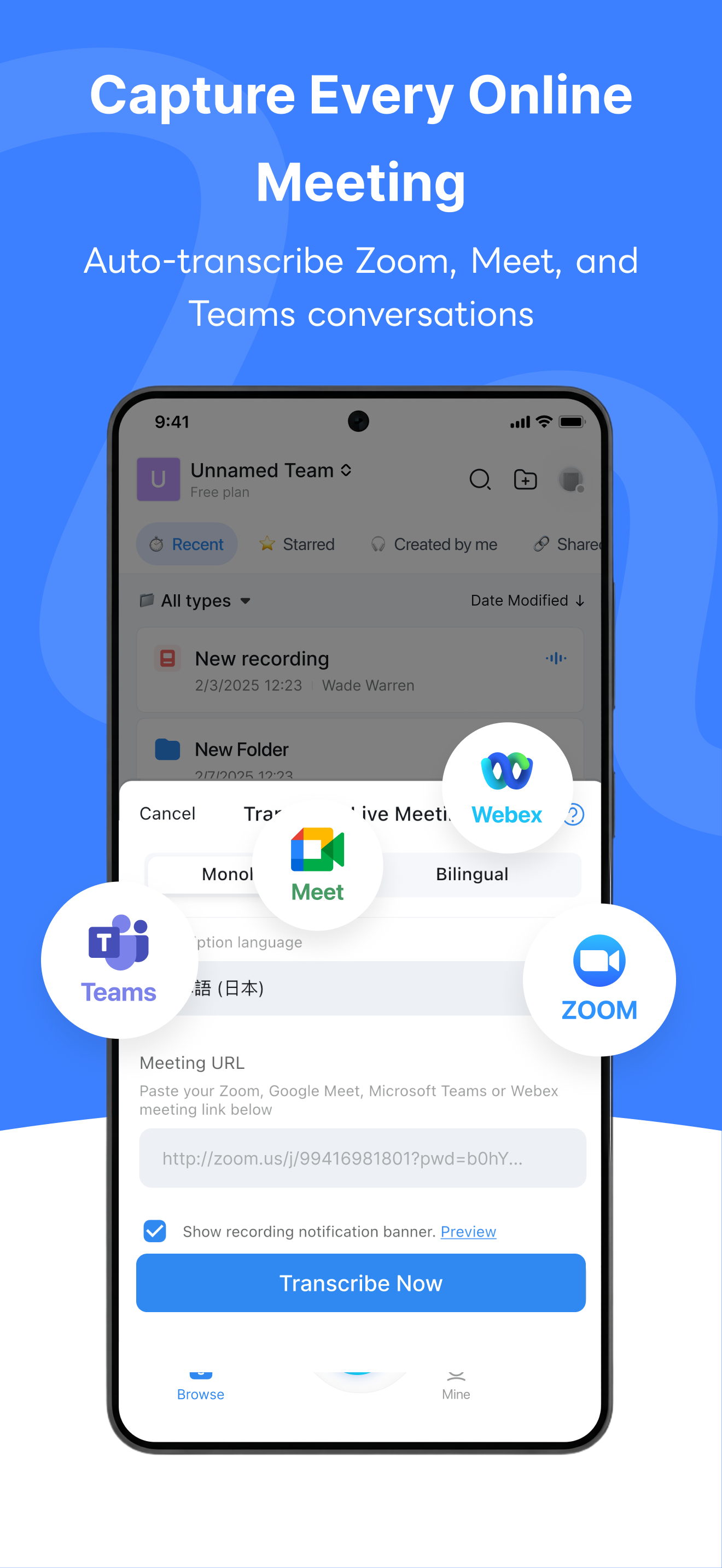 اسکرین شات 5 برنامه Notta-Transcribe Audio to Text