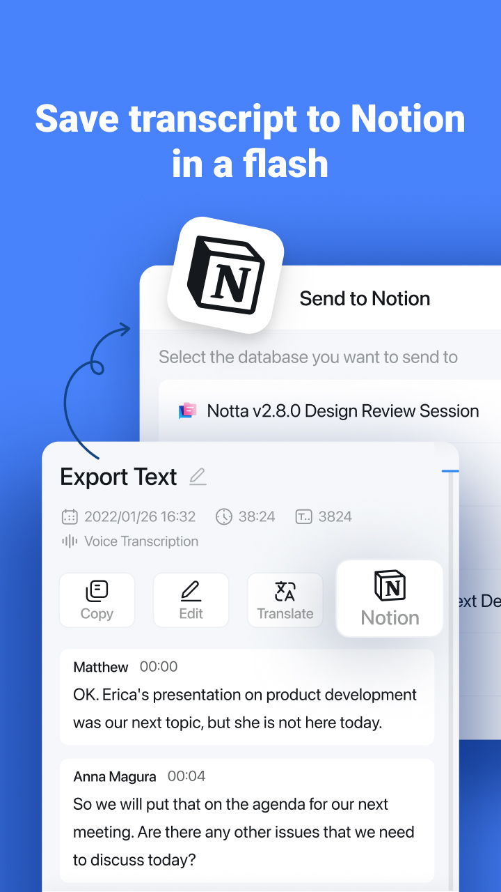 اسکرین شات 7 برنامه Notta-Transcribe Audio to Text