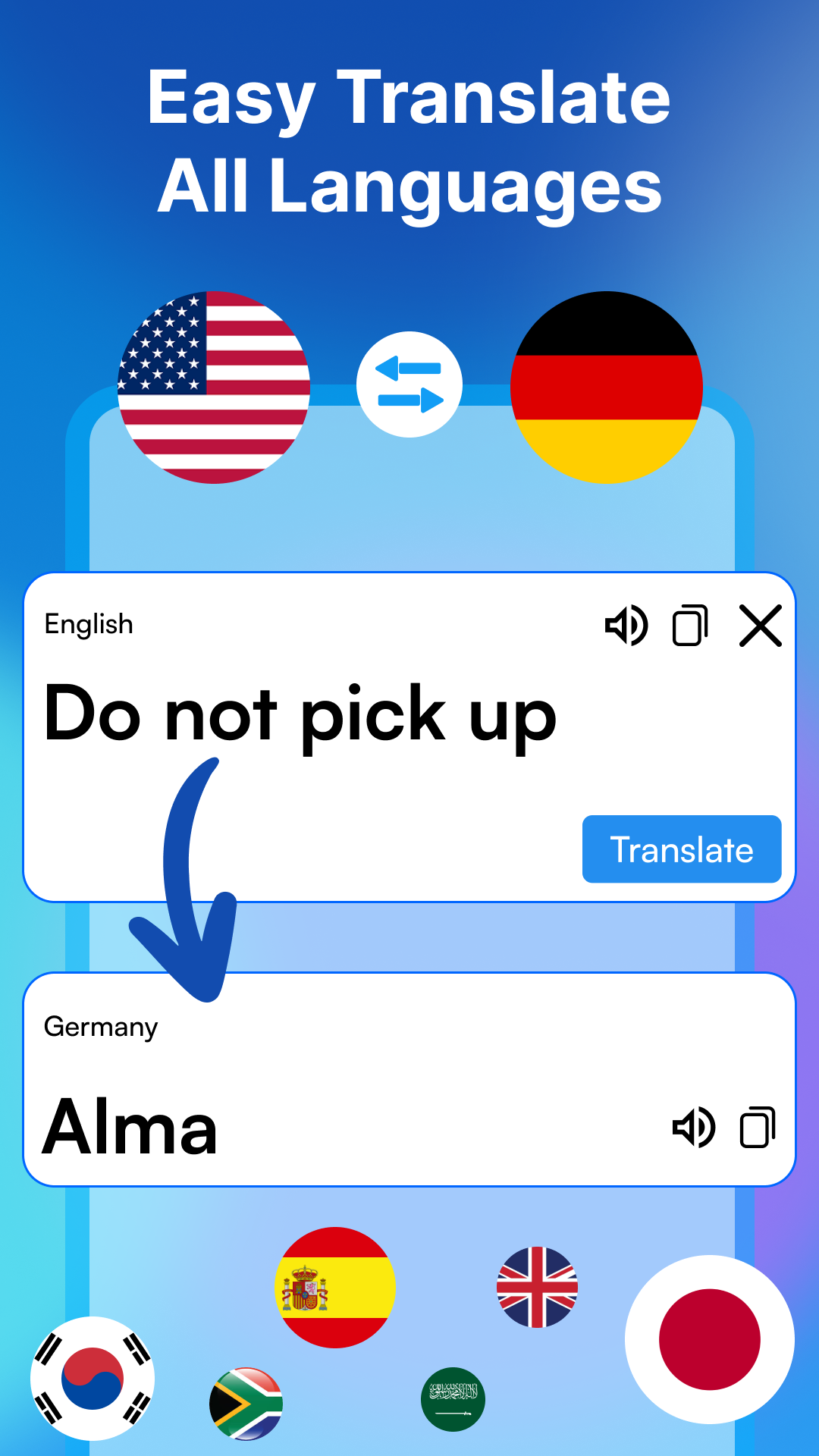 اسکرین شات 2 برنامه AI Translator: Live Translate