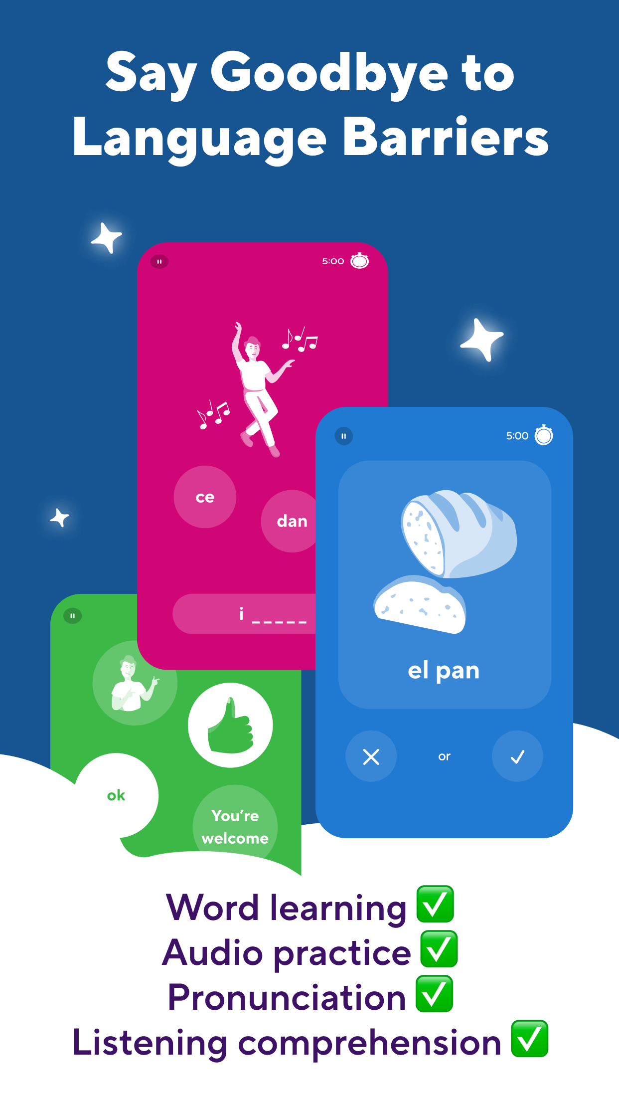 اسکرین شات 3 برنامه Drops: Language Learning Games