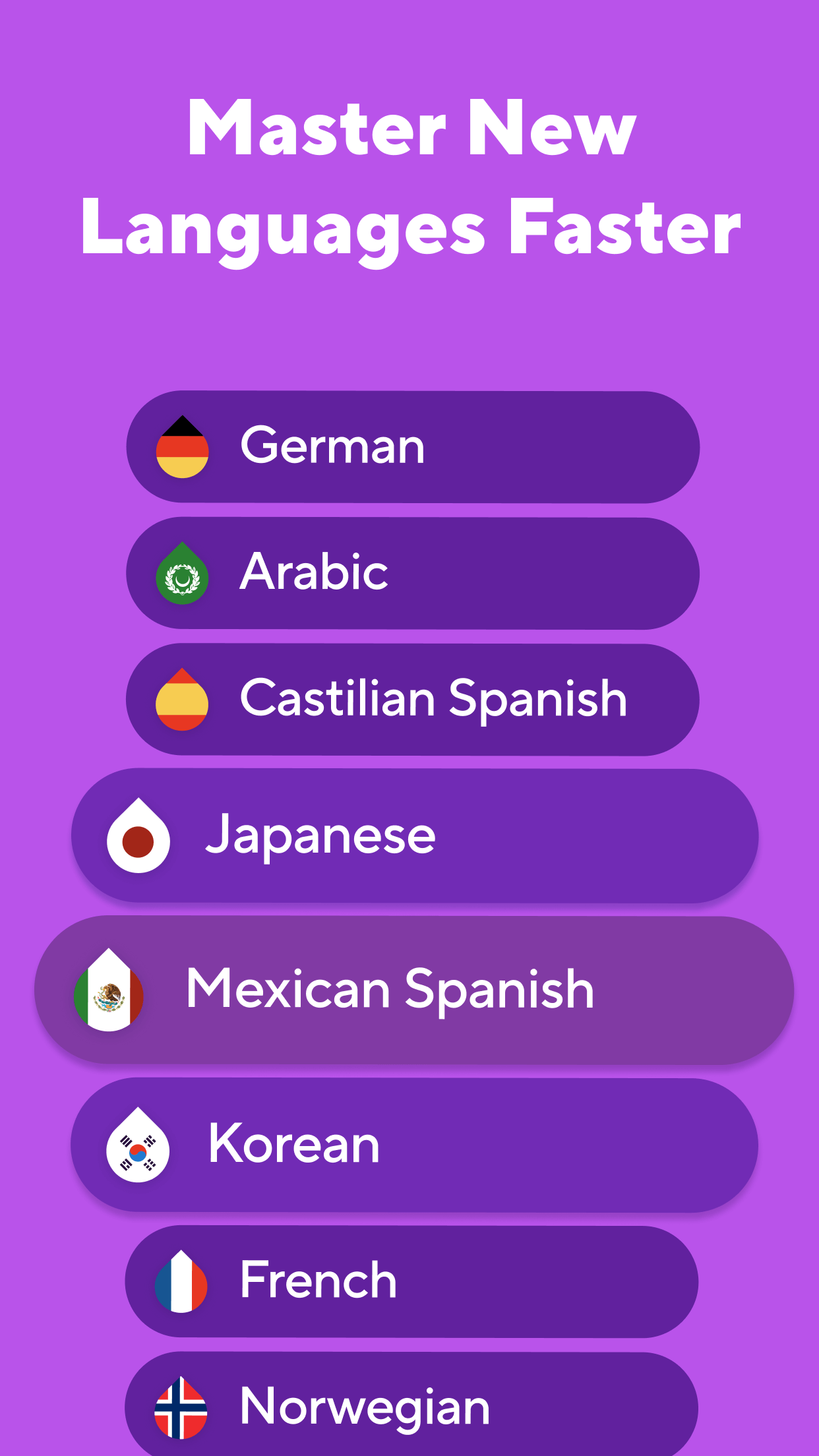 اسکرین شات 1 برنامه Drops: Language Learning Games