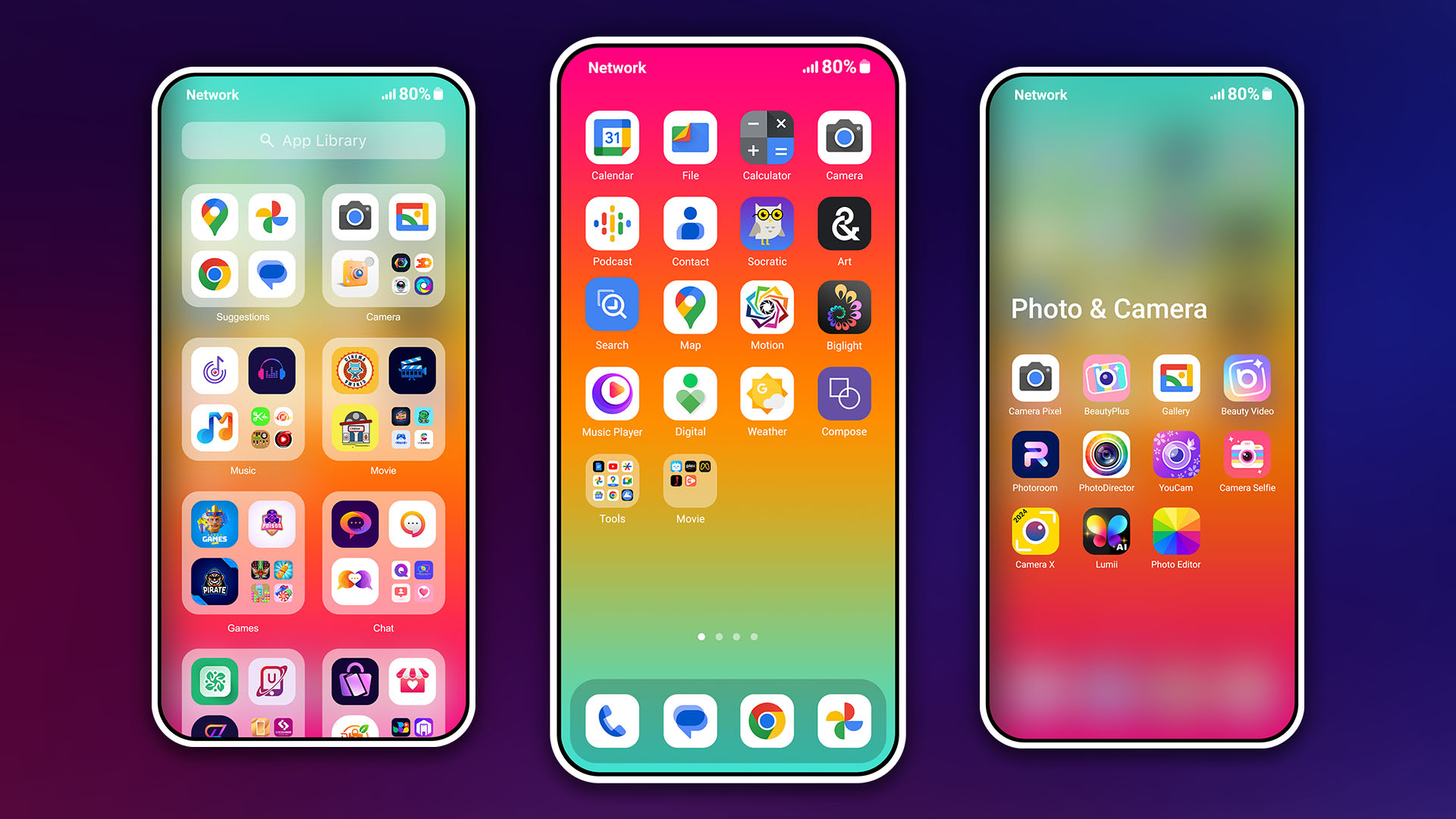 اسکرین شات 5 برنامه HiPhone Launcher OS Phone:Fast