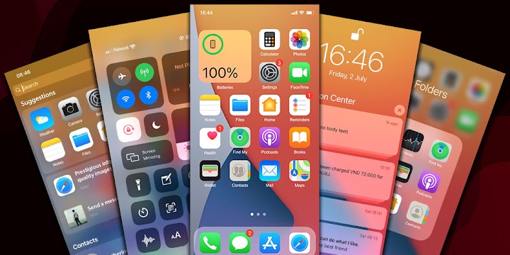 اسکرین شات 1 برنامه Launcher iOS 15