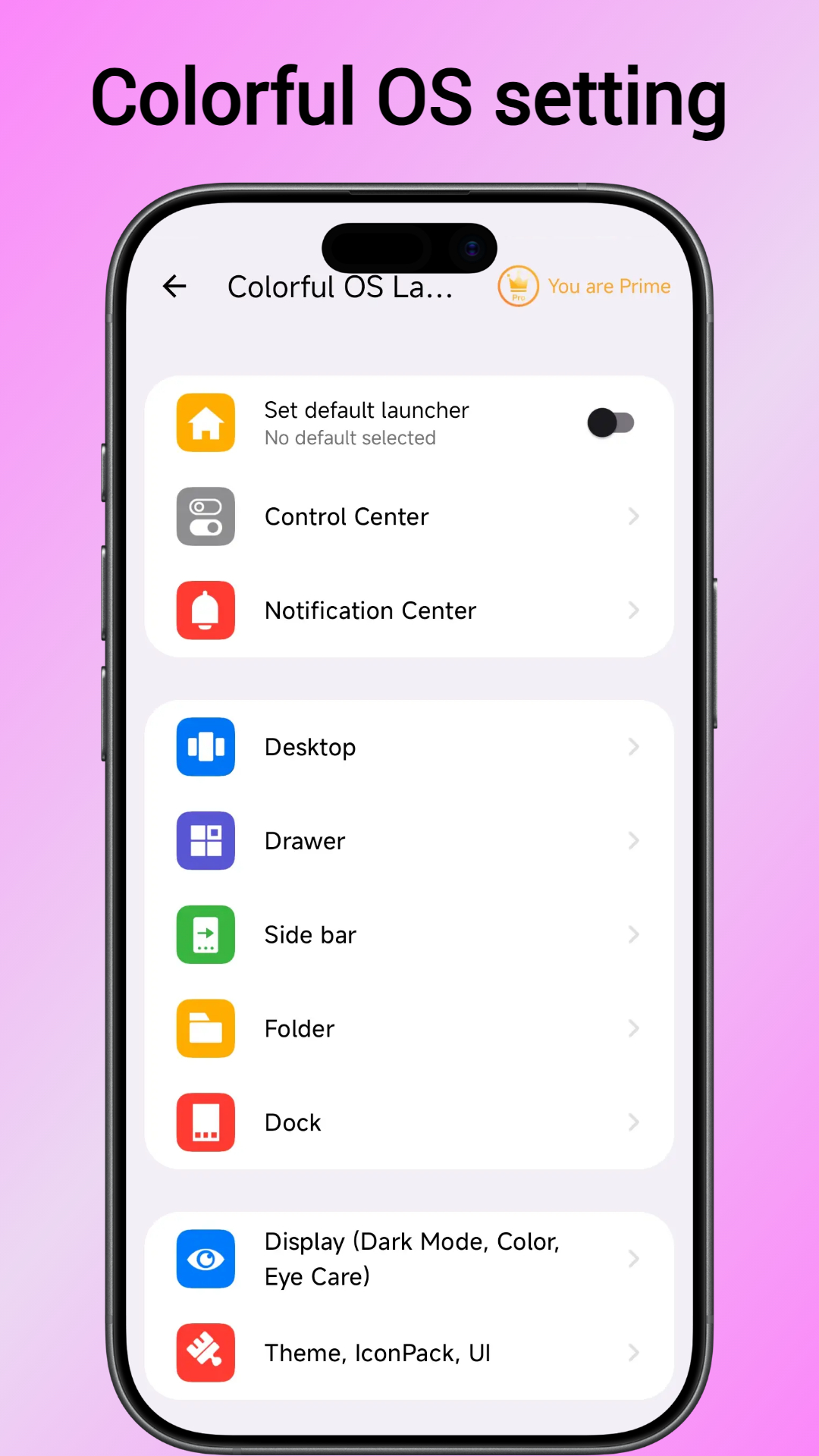 اسکرین شات 7 برنامه Colorful OS Launcher: Themes