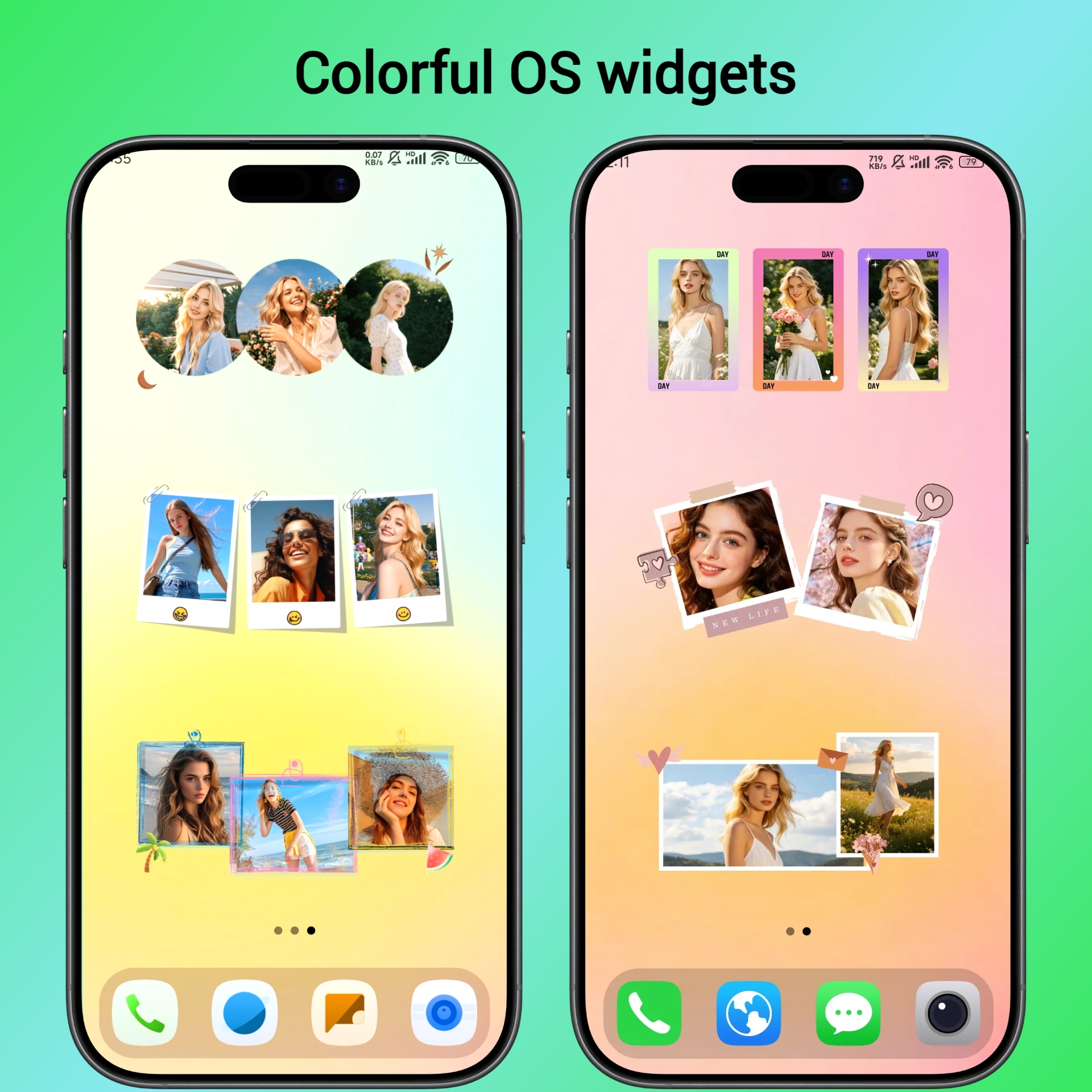 اسکرین شات 3 برنامه Colorful OS Launcher: Themes