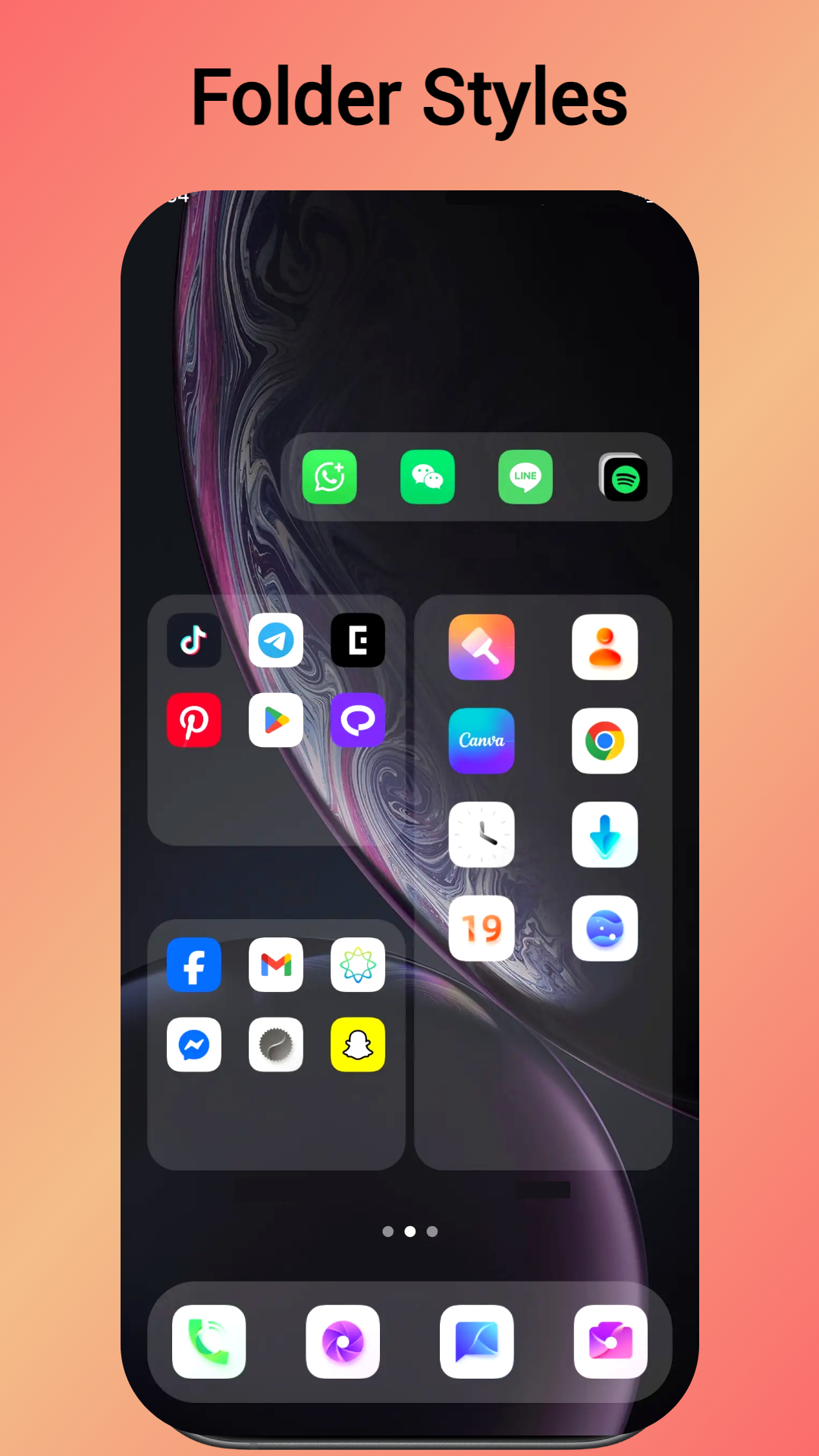 اسکرین شات 4 برنامه Colorful OS Launcher: Themes