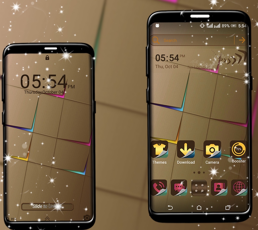 اسکرین شات 3 برنامه Cardboard Launcher Theme