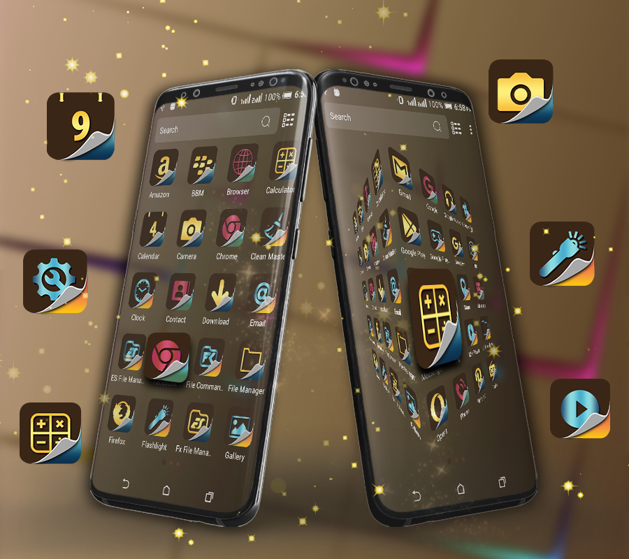 اسکرین شات 4 برنامه Cardboard Launcher Theme