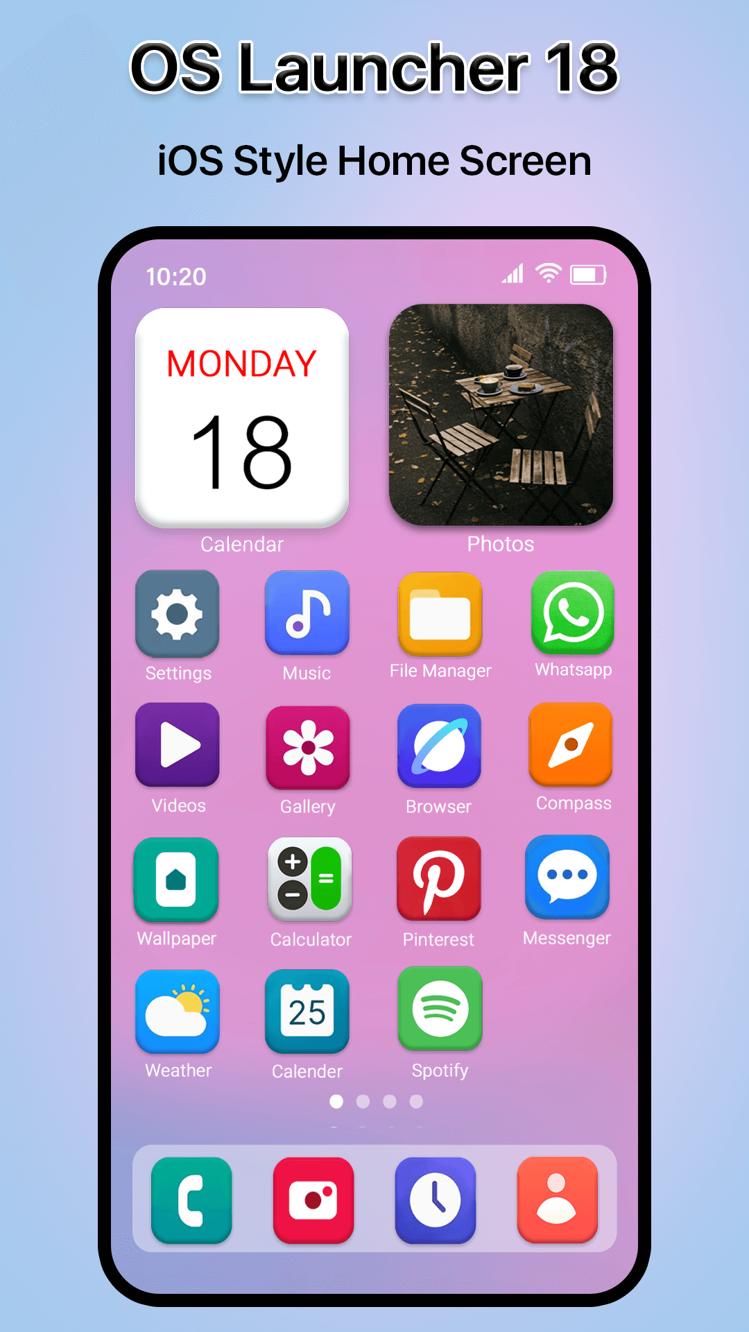 اسکرین شات 2 برنامه OS Launcher 18 - iLauncher OS