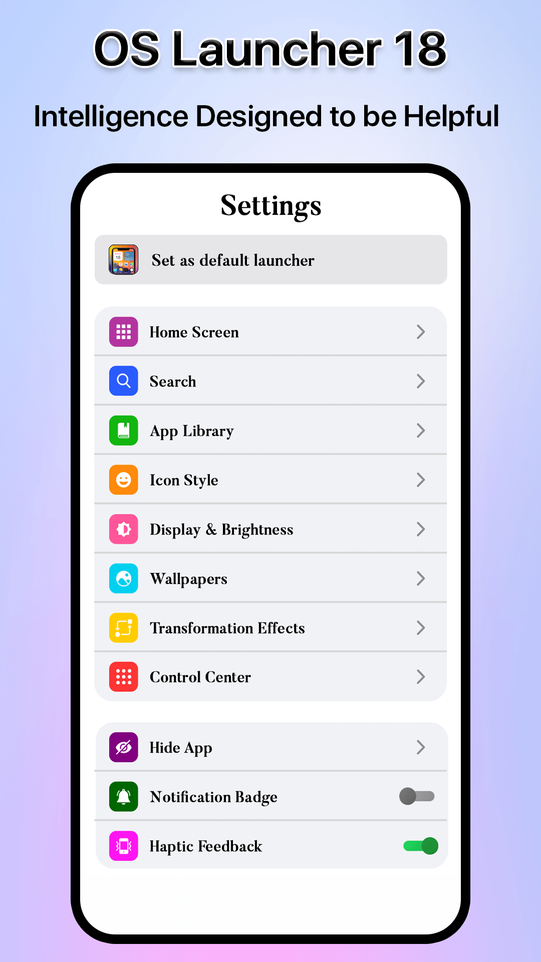 اسکرین شات 5 برنامه OS Launcher 18 - iLauncher OS