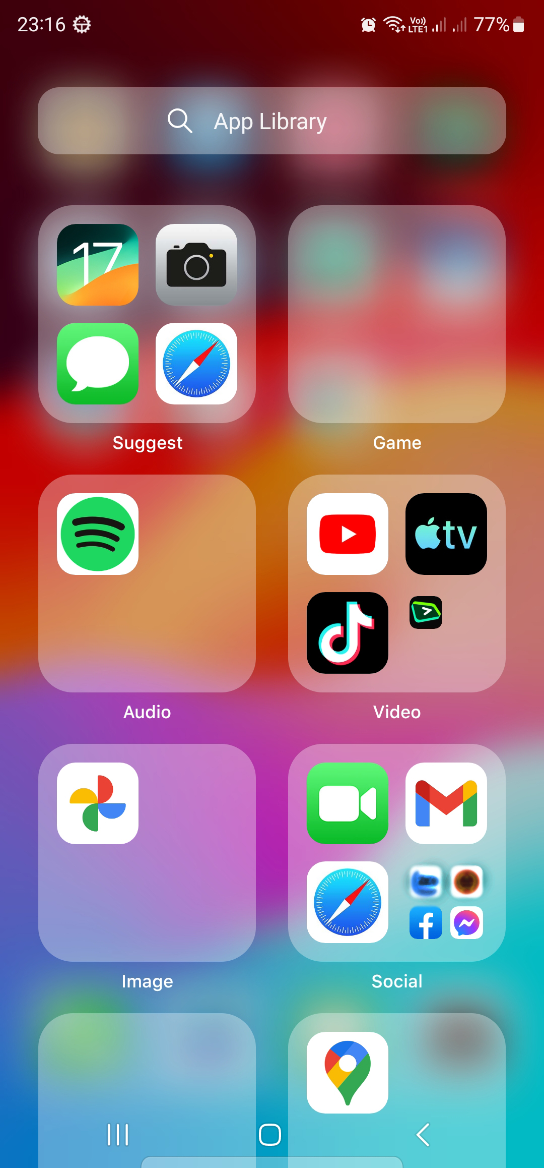 اسکرین شات 3 برنامه Launcher iOS 17