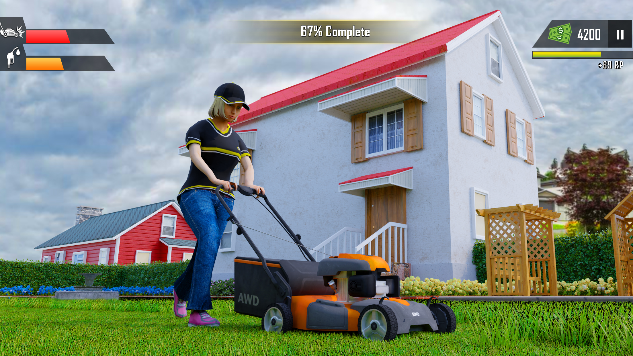 اسکرین شات 4 بازی Mowing Simulator - Lawn Grass