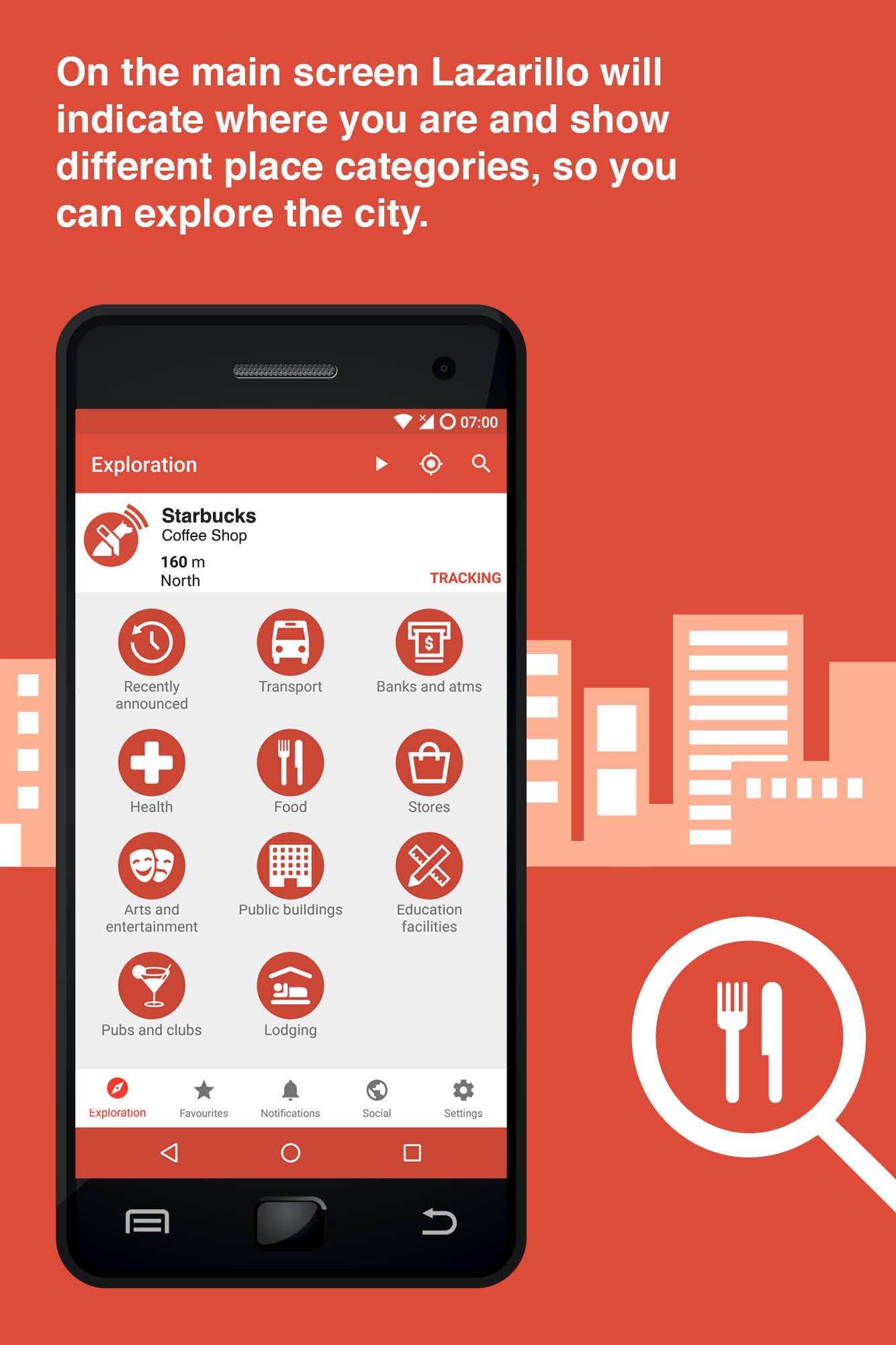 اسکرین شات 1 برنامه Lazarillo Accessible GPS