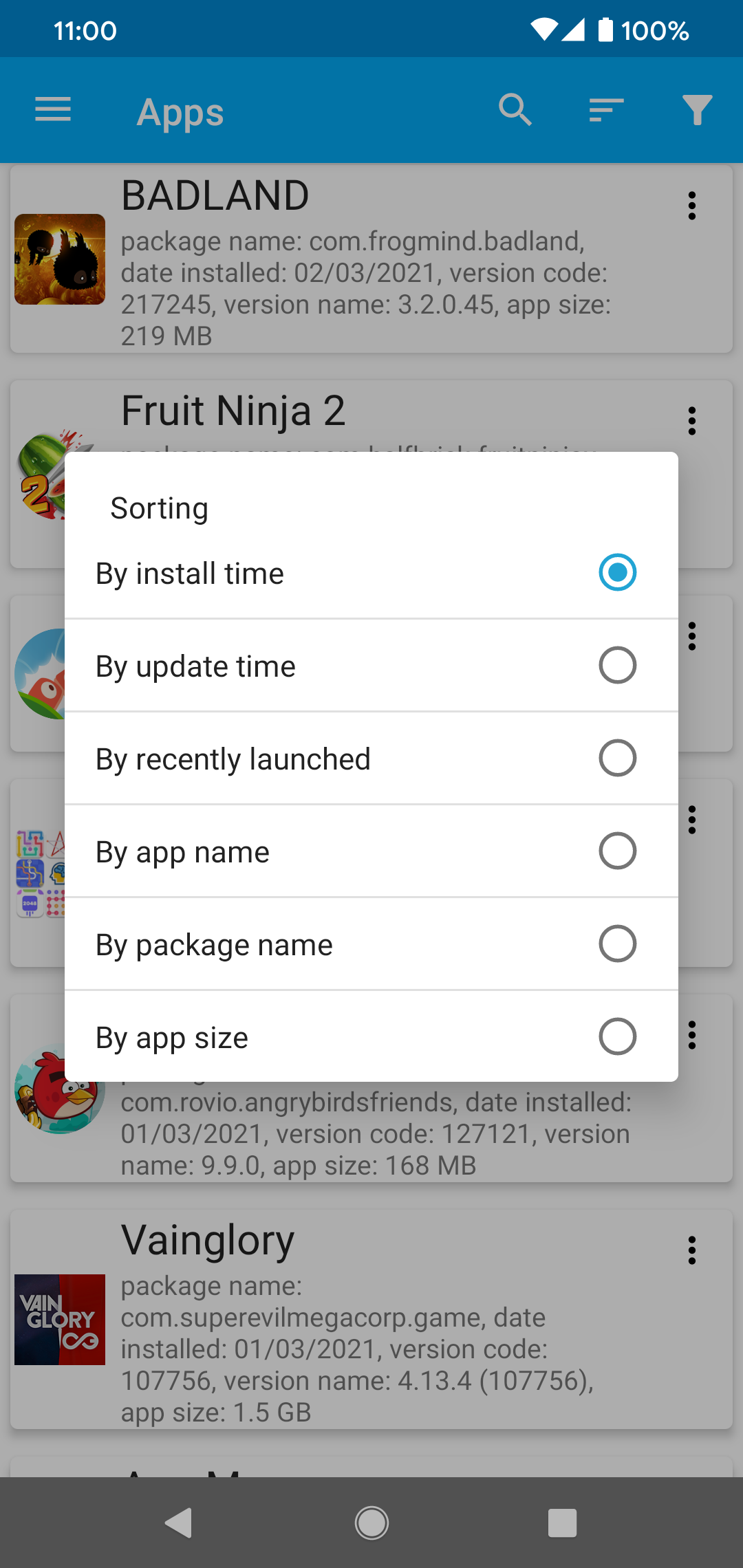 اسکرین شات 4 برنامه App Manager