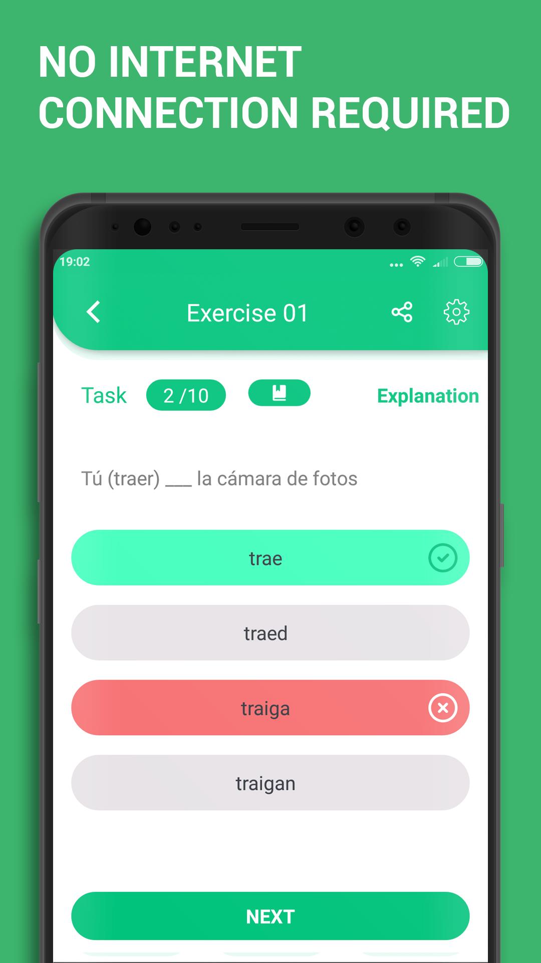 اسکرین شات 5 برنامه Learn Spanish Grammar A1 A2 B1