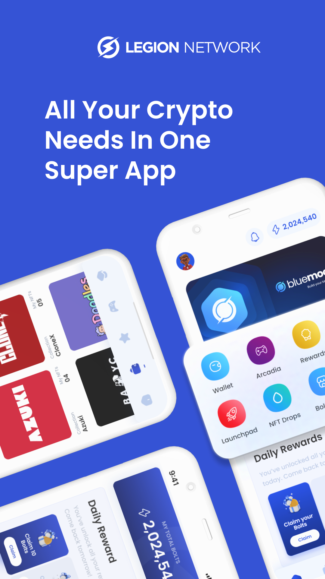 اسکرین شات 1 برنامه Legion Network Crypto SuperApp