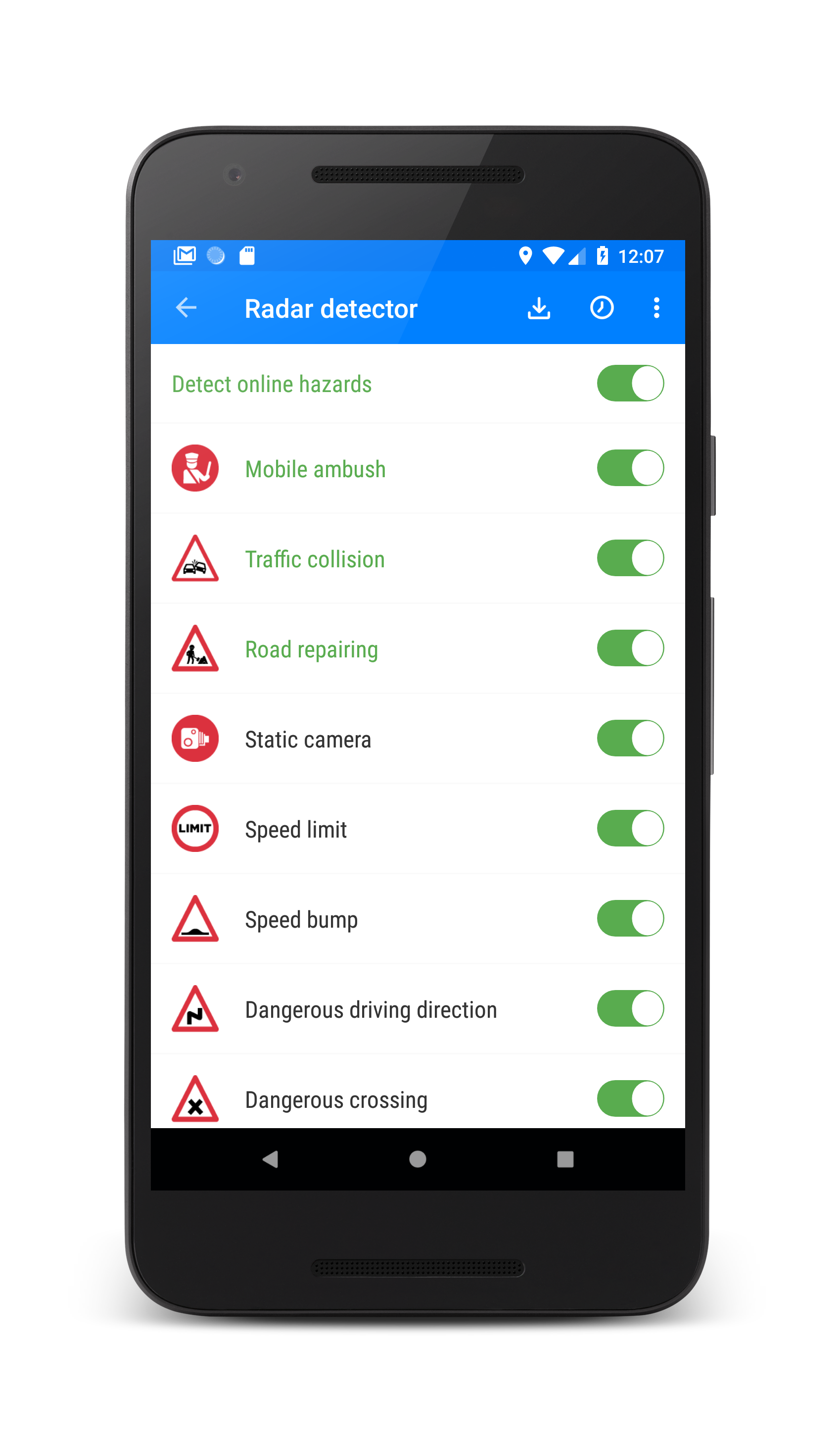 اسکرین شات 6 برنامه Speed Camera Detector