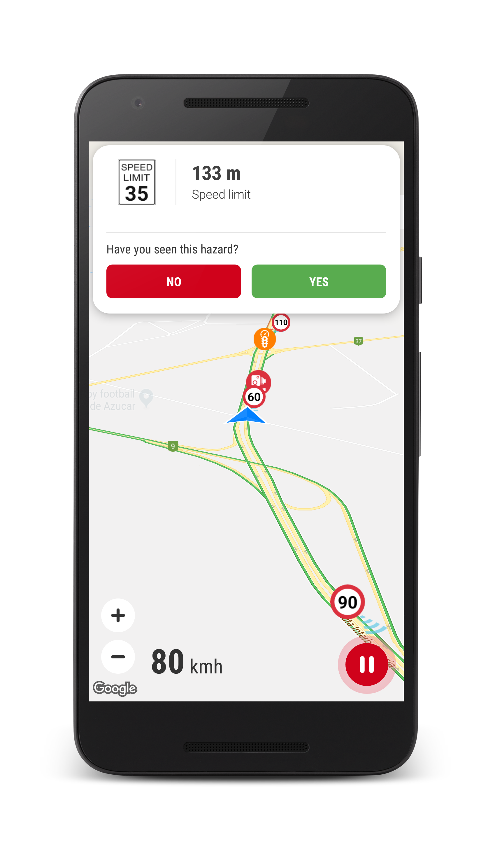 اسکرین شات 2 برنامه Speed Camera Detector
