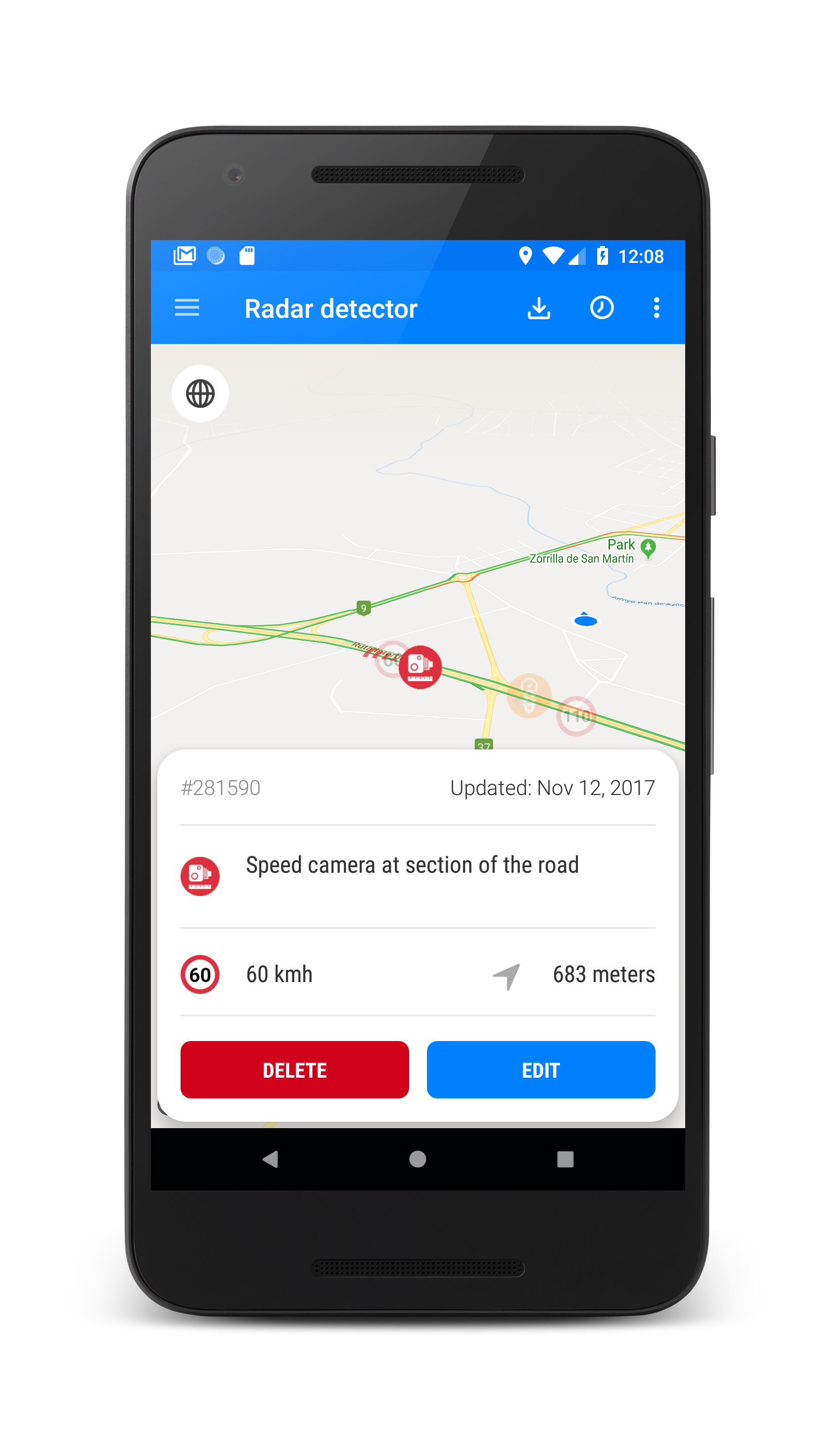 اسکرین شات 3 برنامه Speed Camera Detector