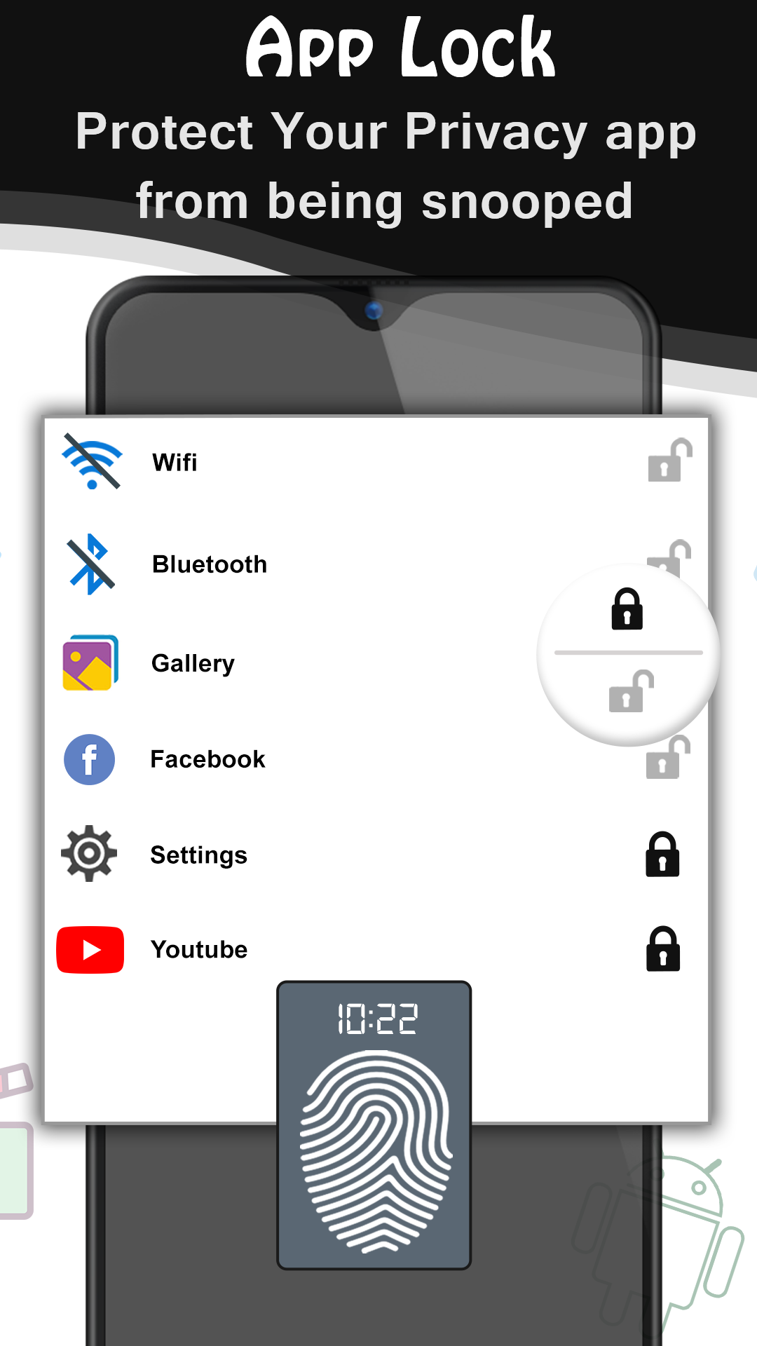 اسکرین شات 3 برنامه Vault clock : Photo Video Lock