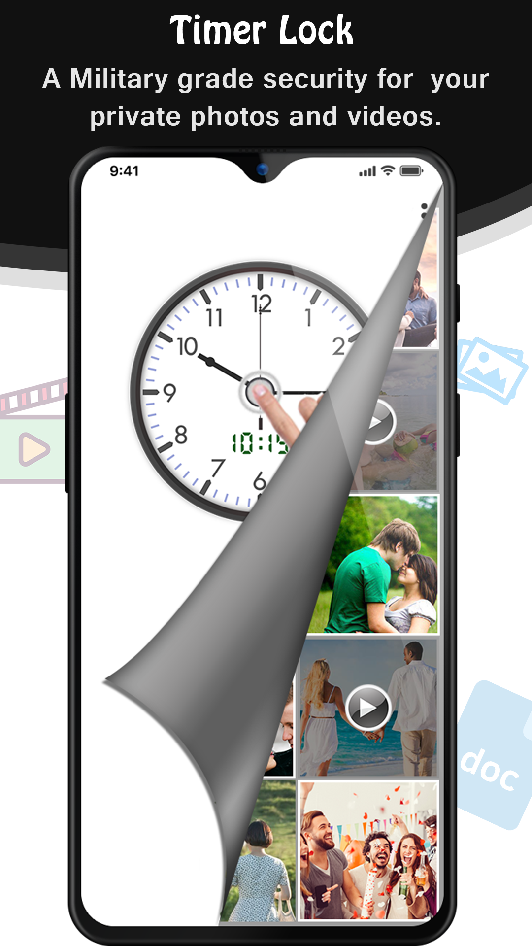 اسکرین شات 6 برنامه Vault clock : Photo Video Lock