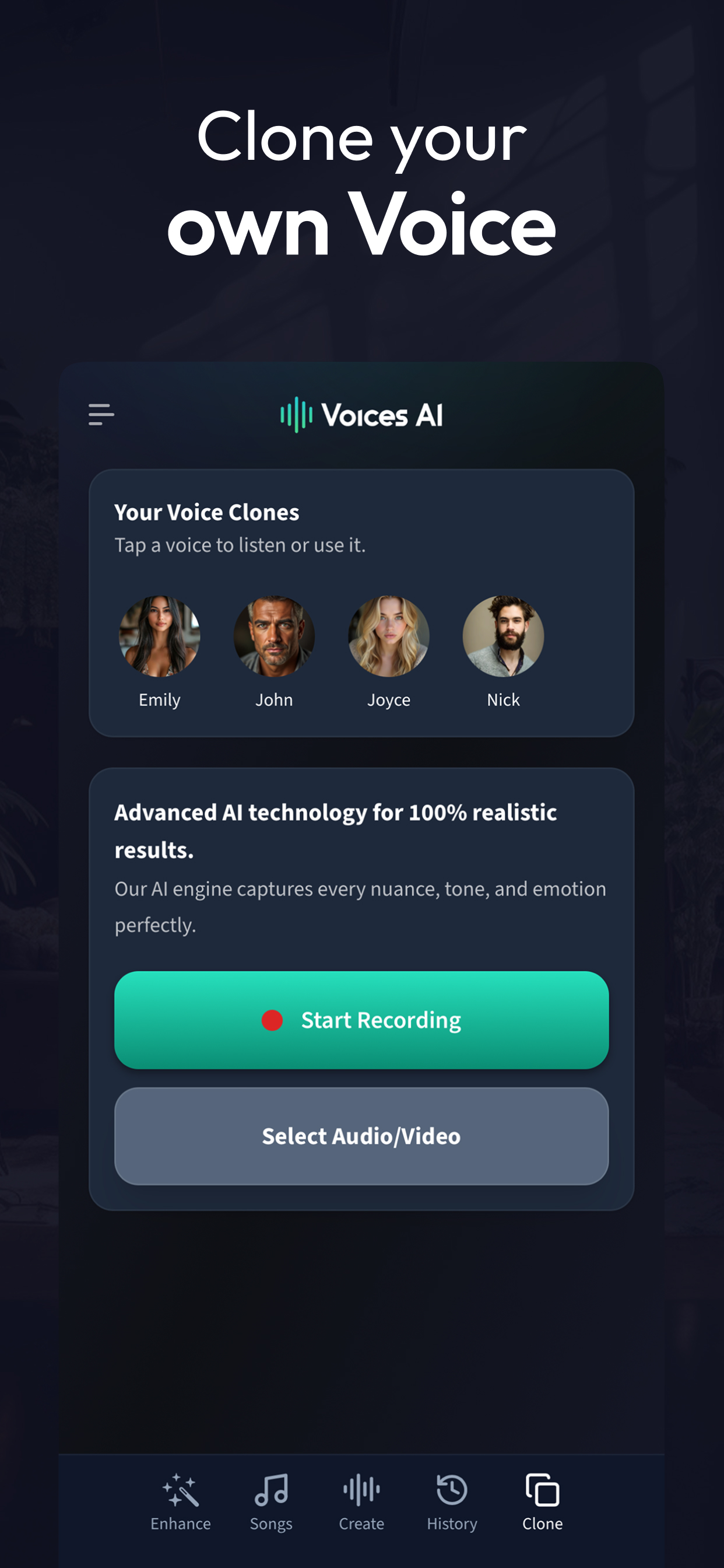 اسکرین شات 4 برنامه Voices AI: Voice Changer