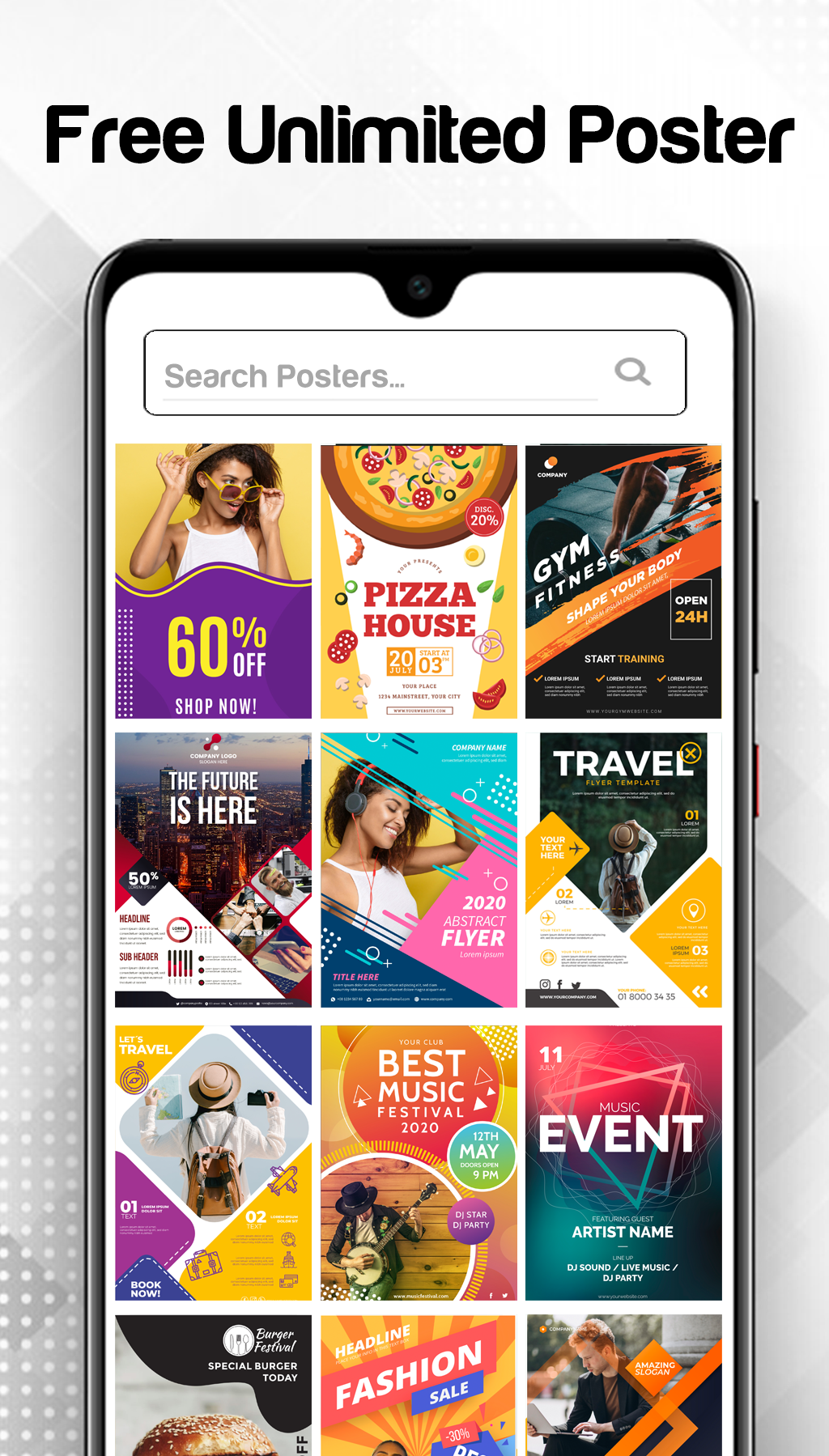 اسکرین شات 2 برنامه Poster Maker, Flyer, Banner Ma