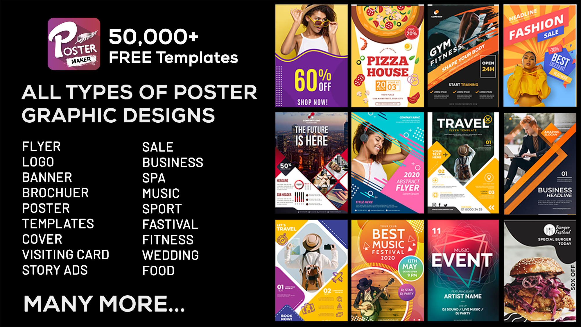 اسکرین شات 1 برنامه Poster Maker, Flyer, Banner Ma