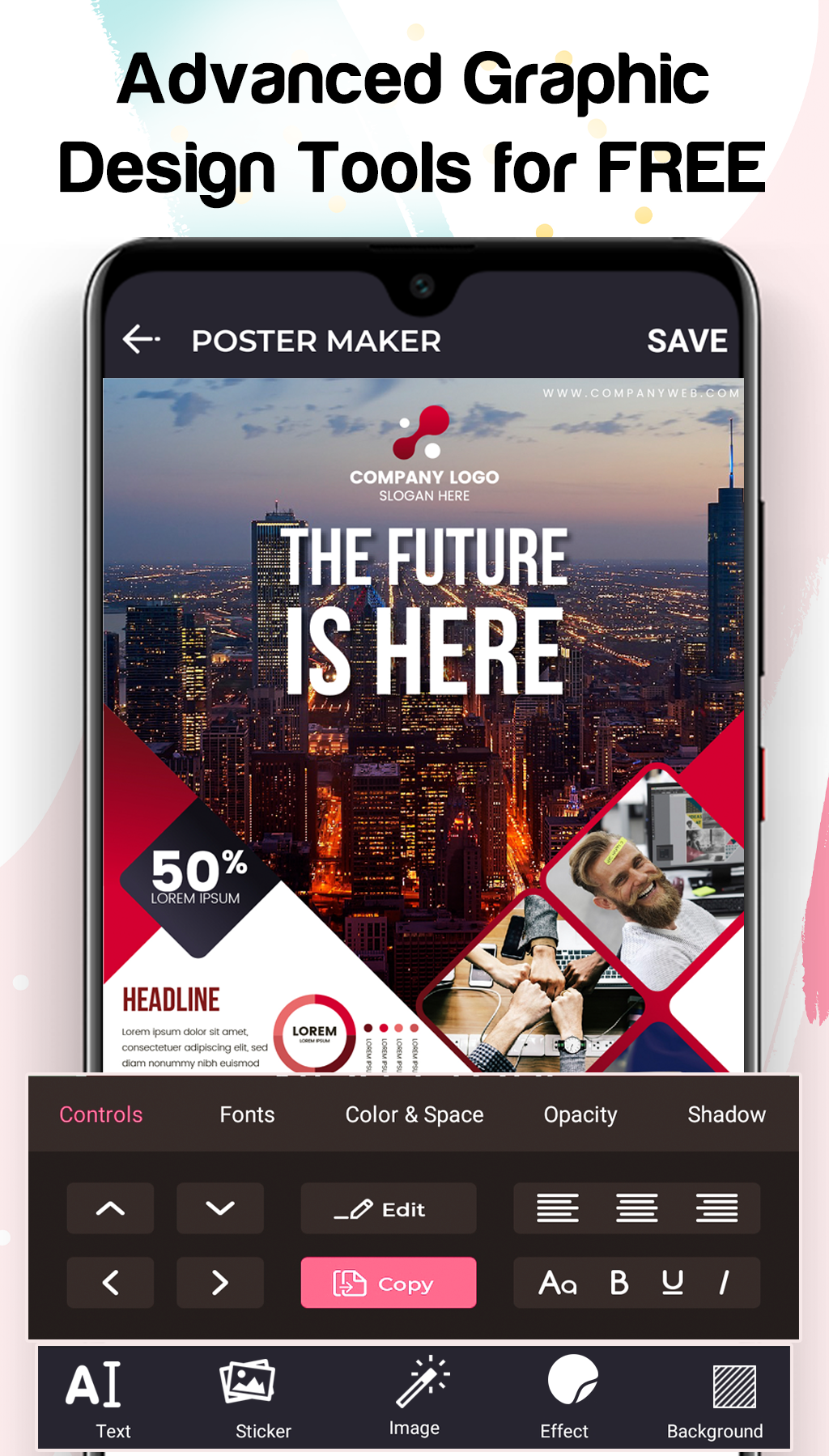 اسکرین شات 5 برنامه Poster Maker, Flyer, Banner Ma
