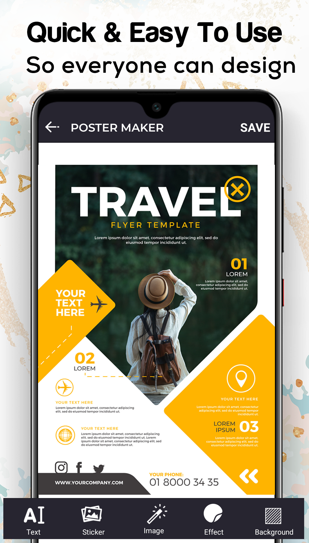 اسکرین شات 4 برنامه Poster Maker, Flyer, Banner Ma