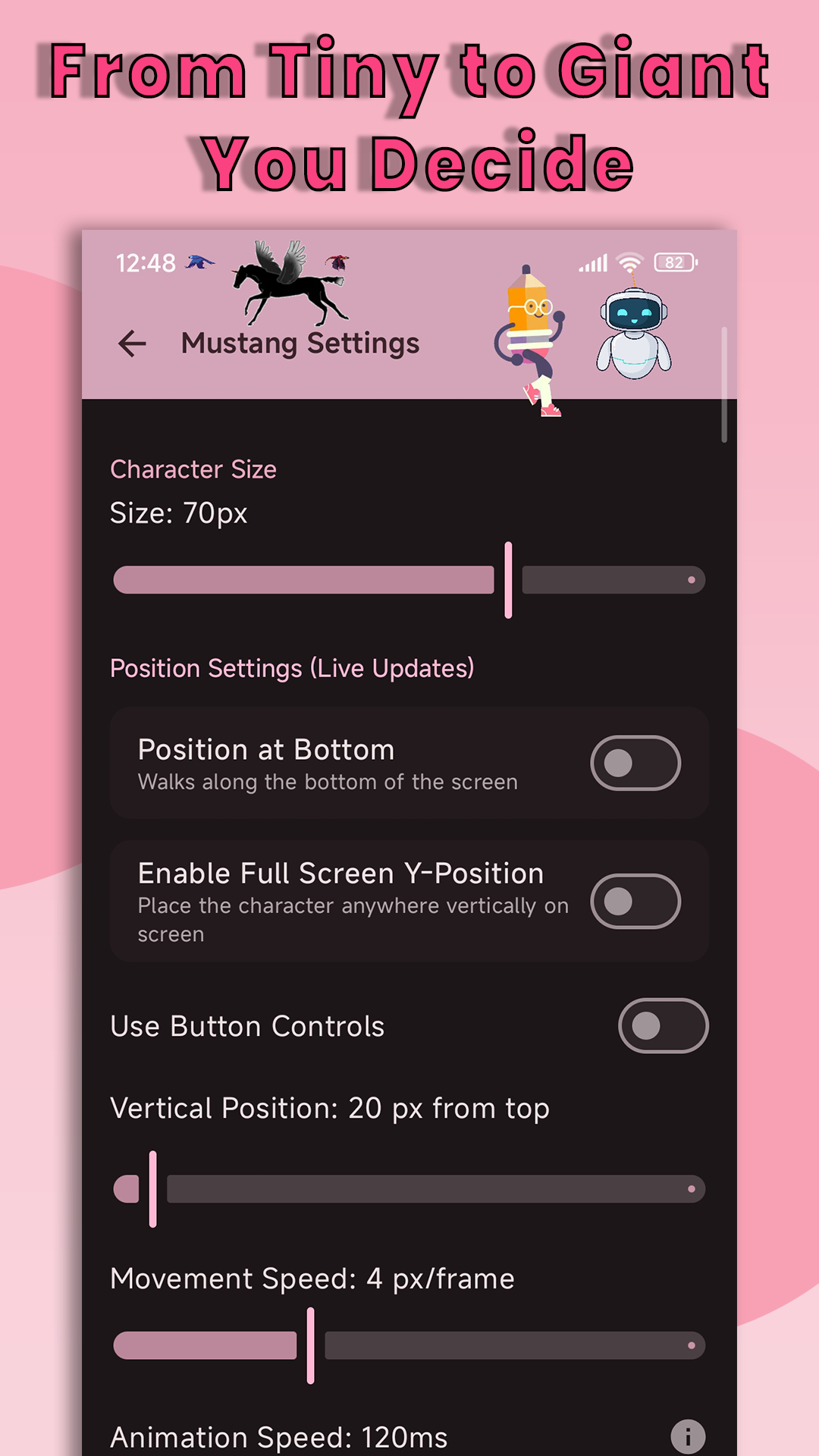 اسکرین شات 5 برنامه Yumo: Status Bar & Notch Pets