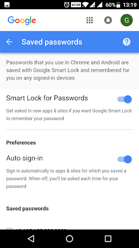 اسکرین شات 3 برنامه Password Manager for Google Account