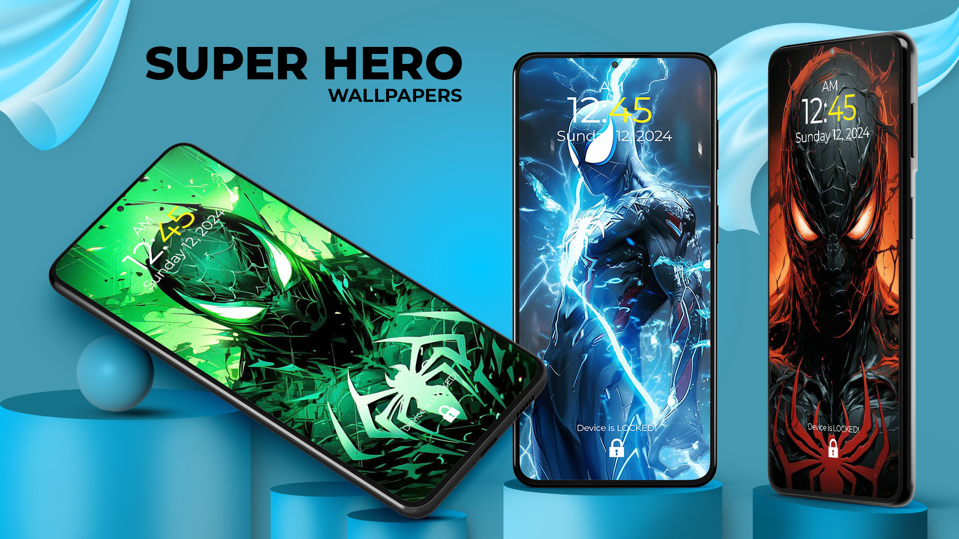 اسکرین شات 1 برنامه Spider 4K Hero Wallpapers Live
