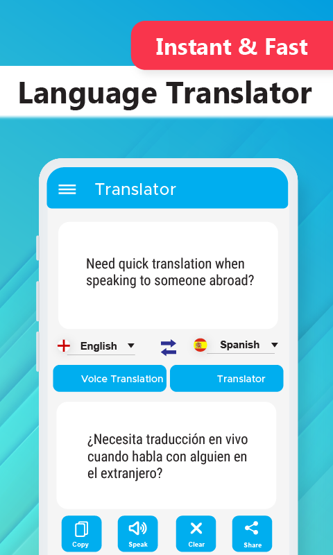اسکرین شات 1 برنامه All Language Voice Translator