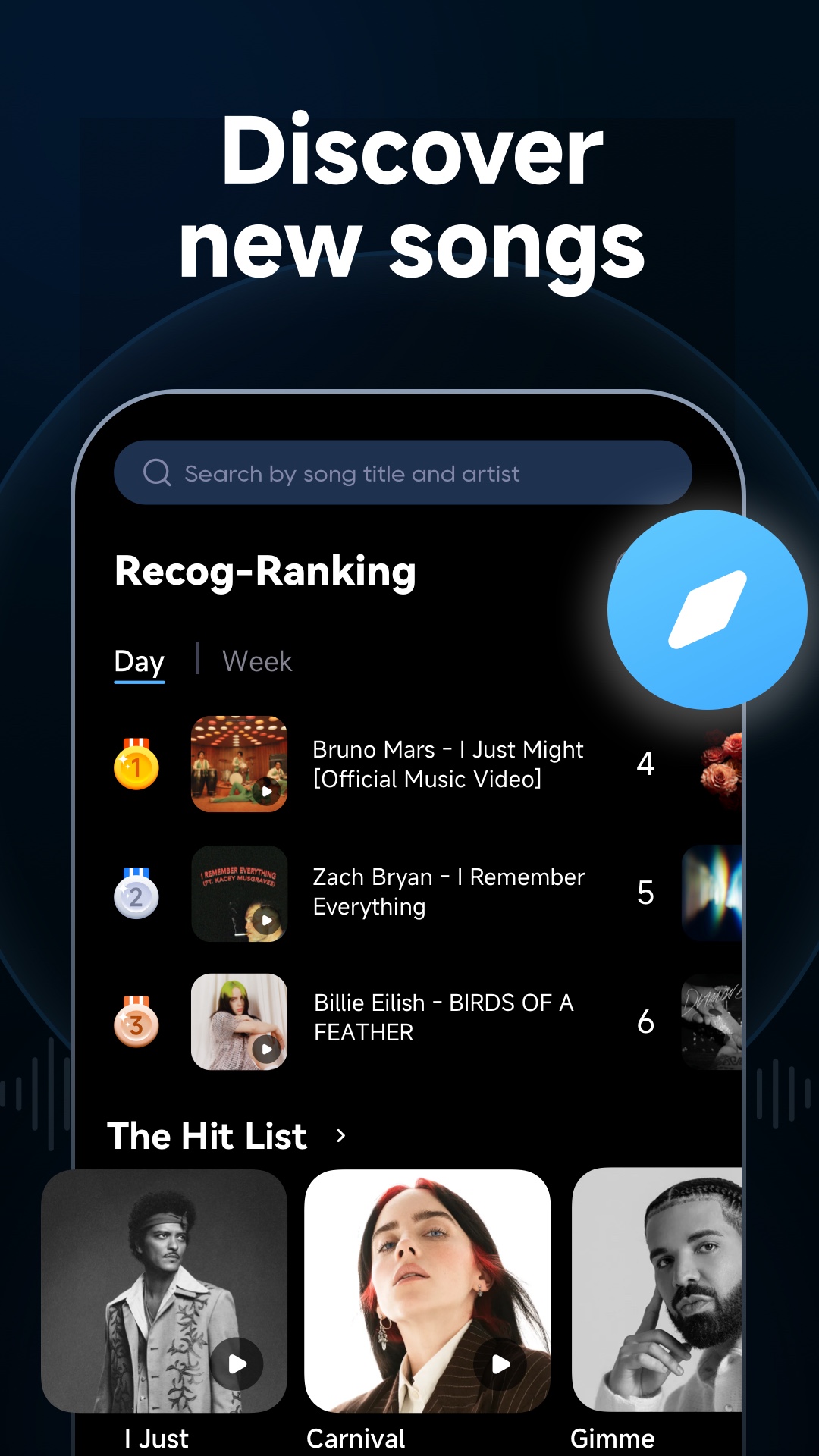 اسکرین شات 2 برنامه Music Recognition - Find Songs
