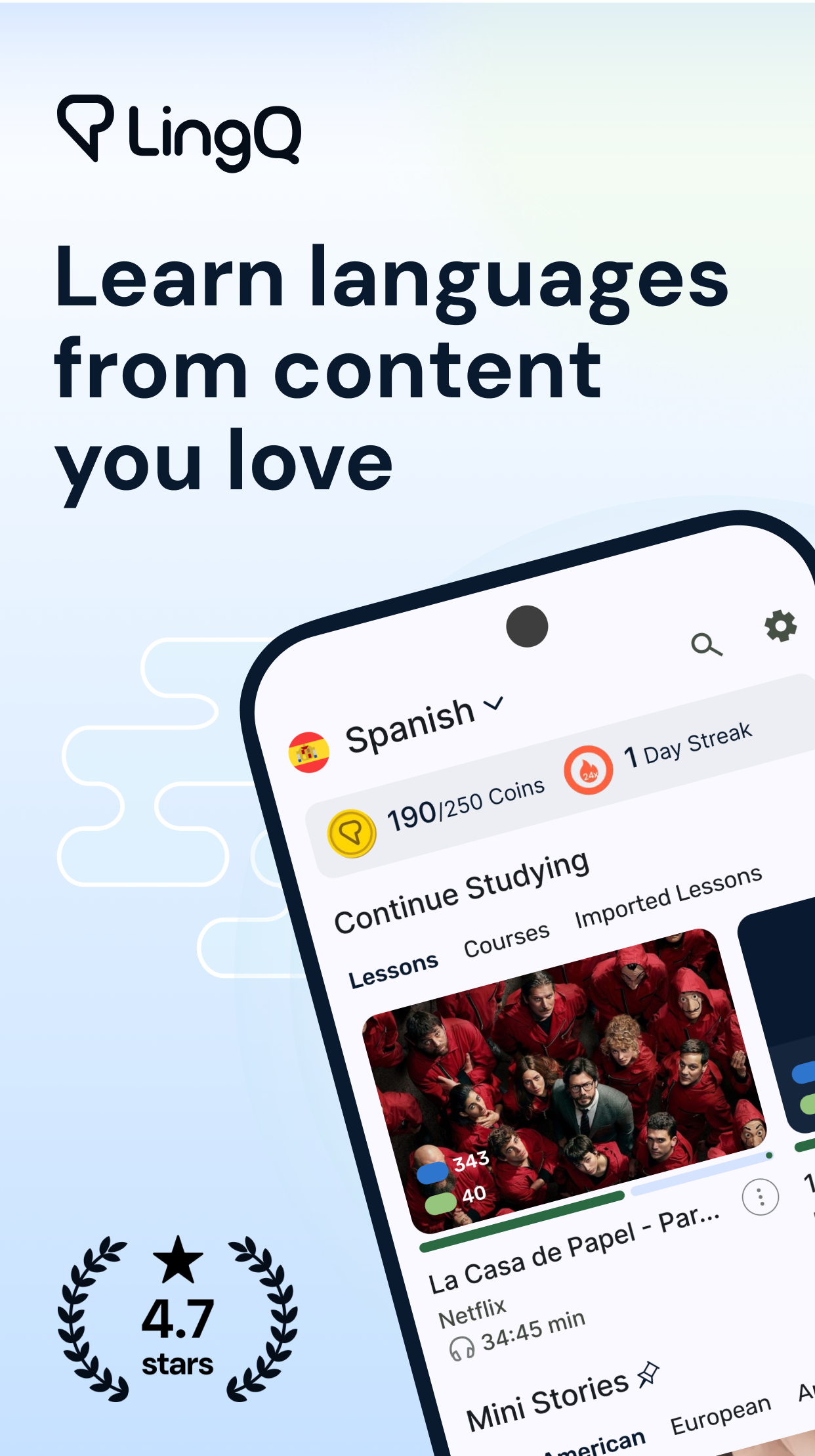 اسکرین شات 2 برنامه LingQ: Learn Languages Fast