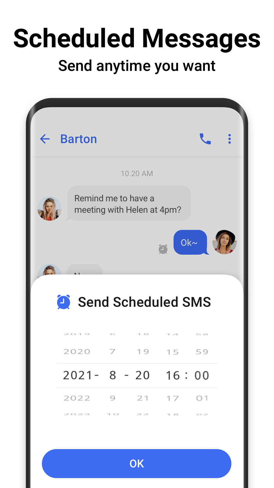 اسکرین شات 5 برنامه Messenger SMS - Text Messages